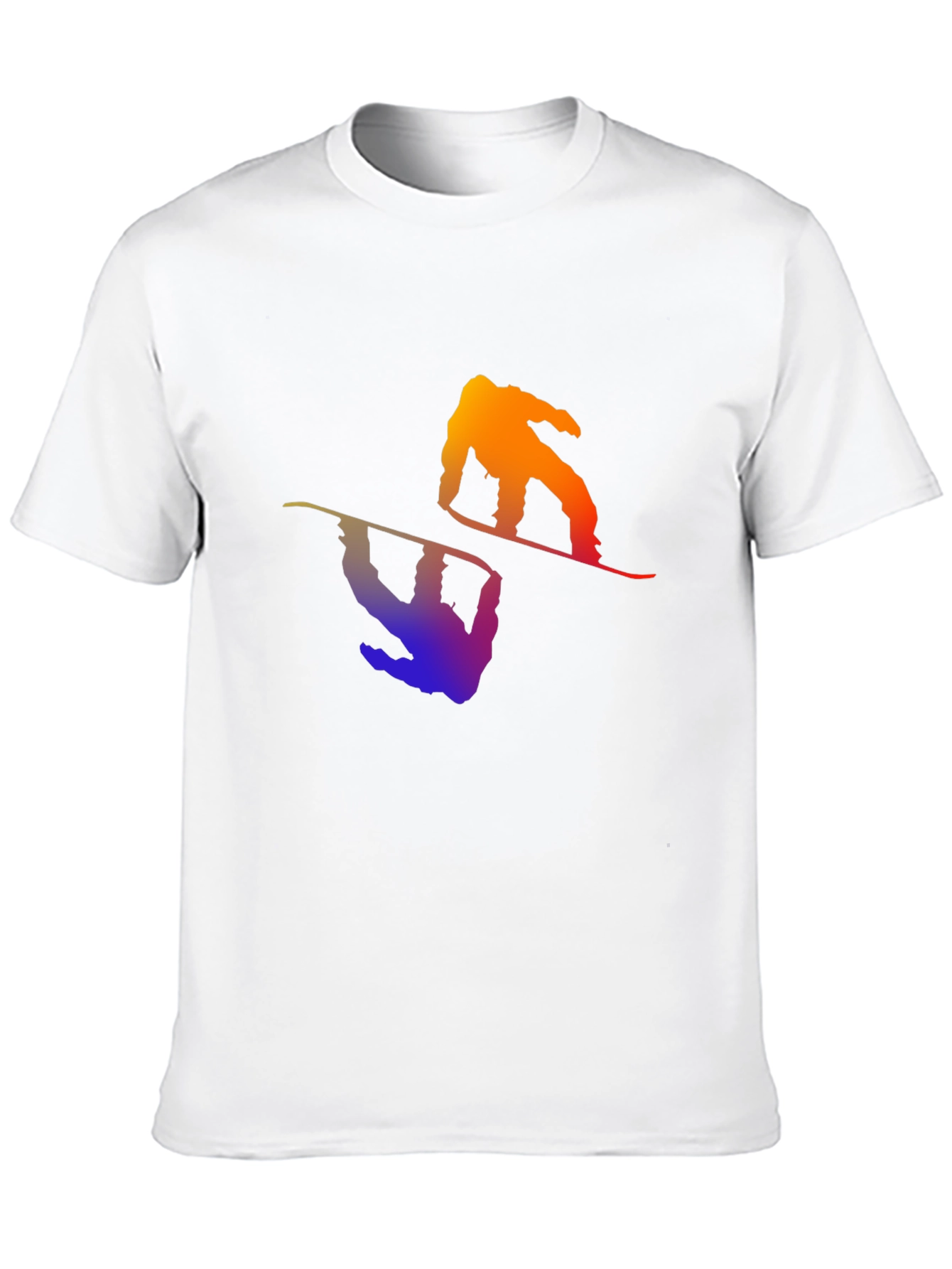 Gradient Snowboarder Graphic Tee - Stylish & Unique