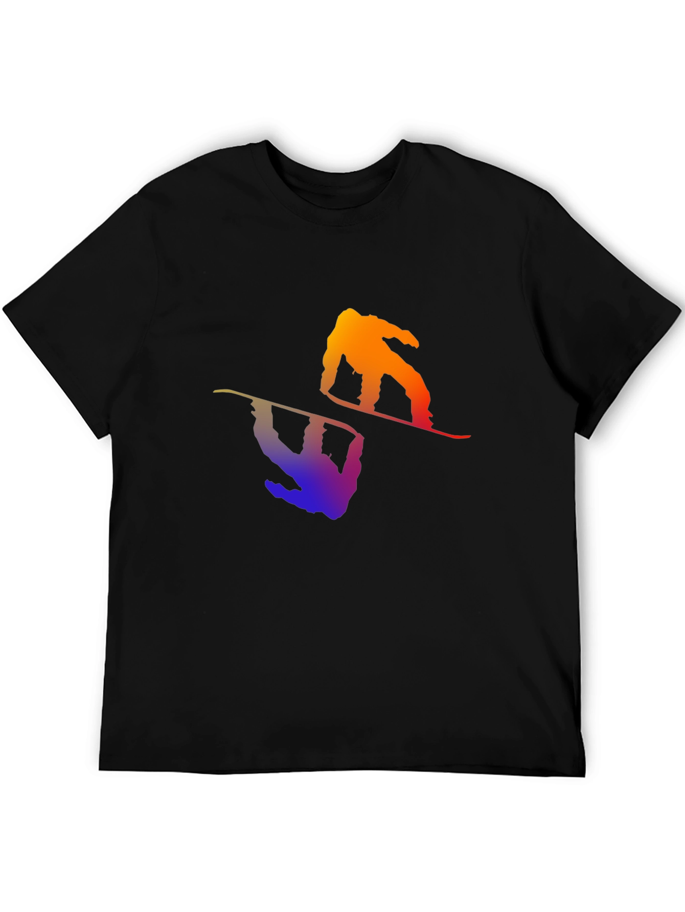 Gradient Snowboarder Graphic Tee - Stylish & Unique