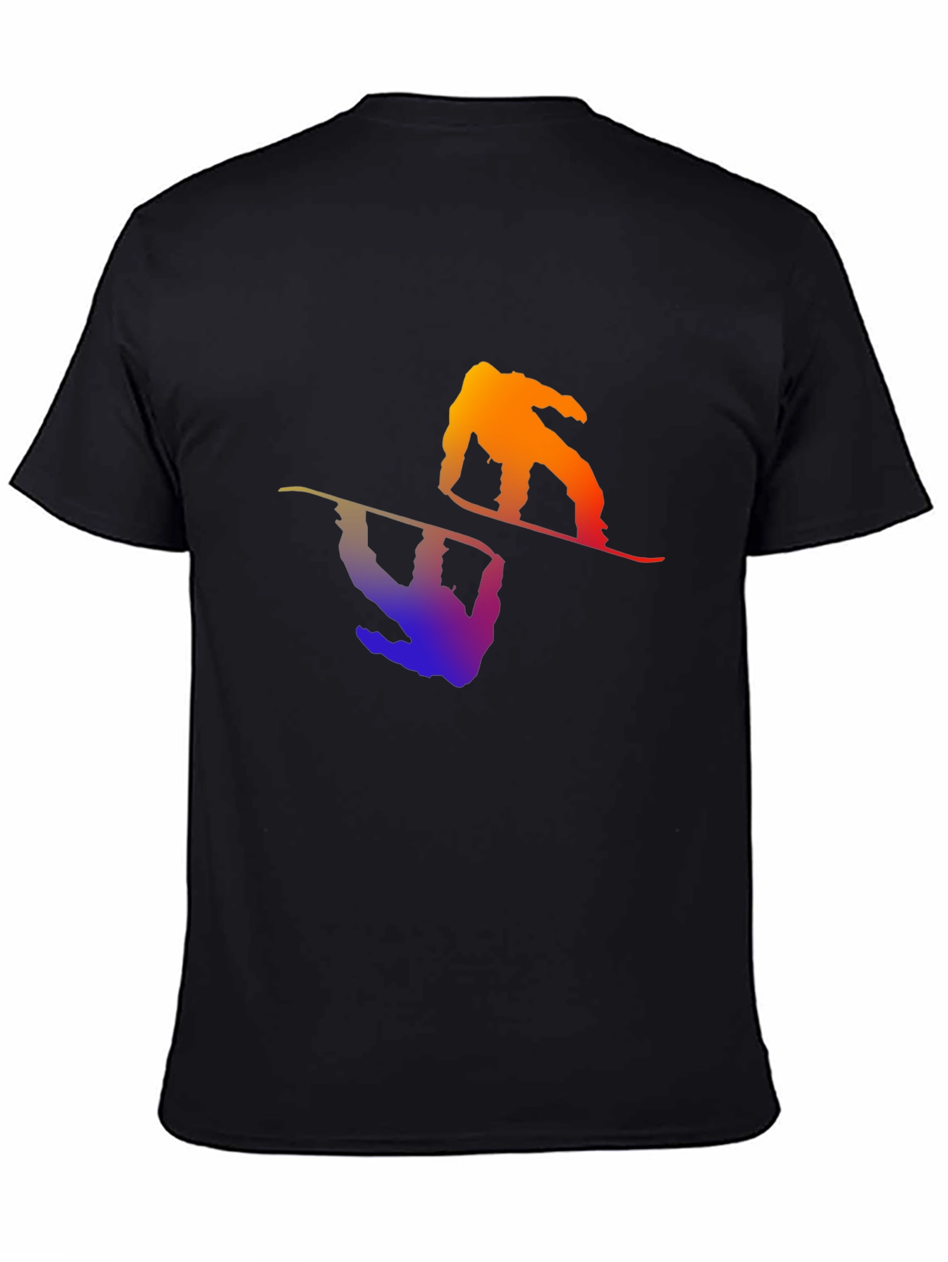 Gradient Snowboarder Graphic Tee - Stylish & Unique