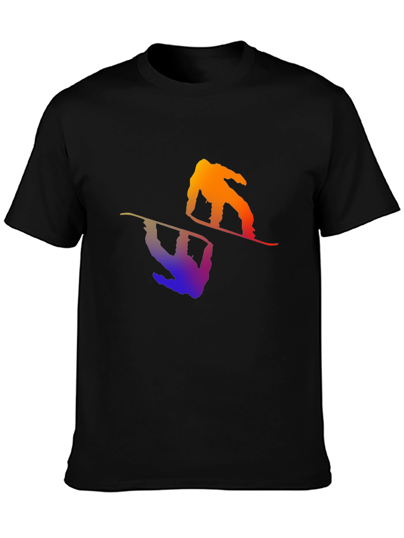 Gradient Snowboarder Graphic Tee - Stylish & Unique