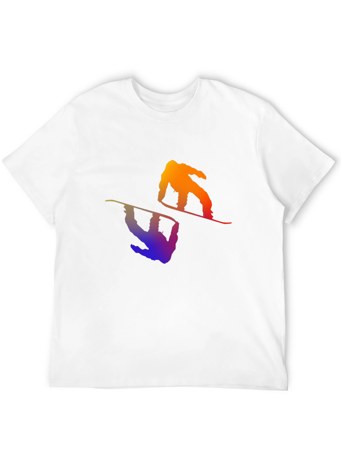 Gradient Snowboarder Graphic Tee - Stylish & Unique