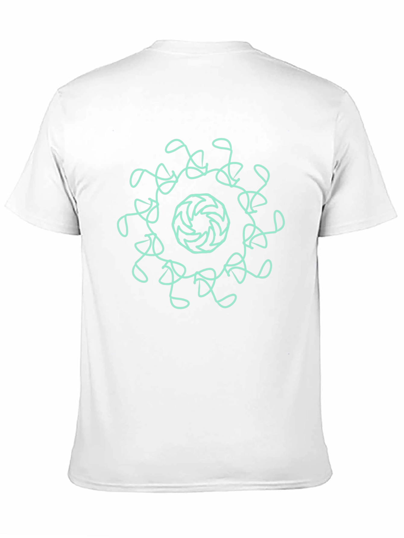 Abstract Mandala Graphic Black Tee