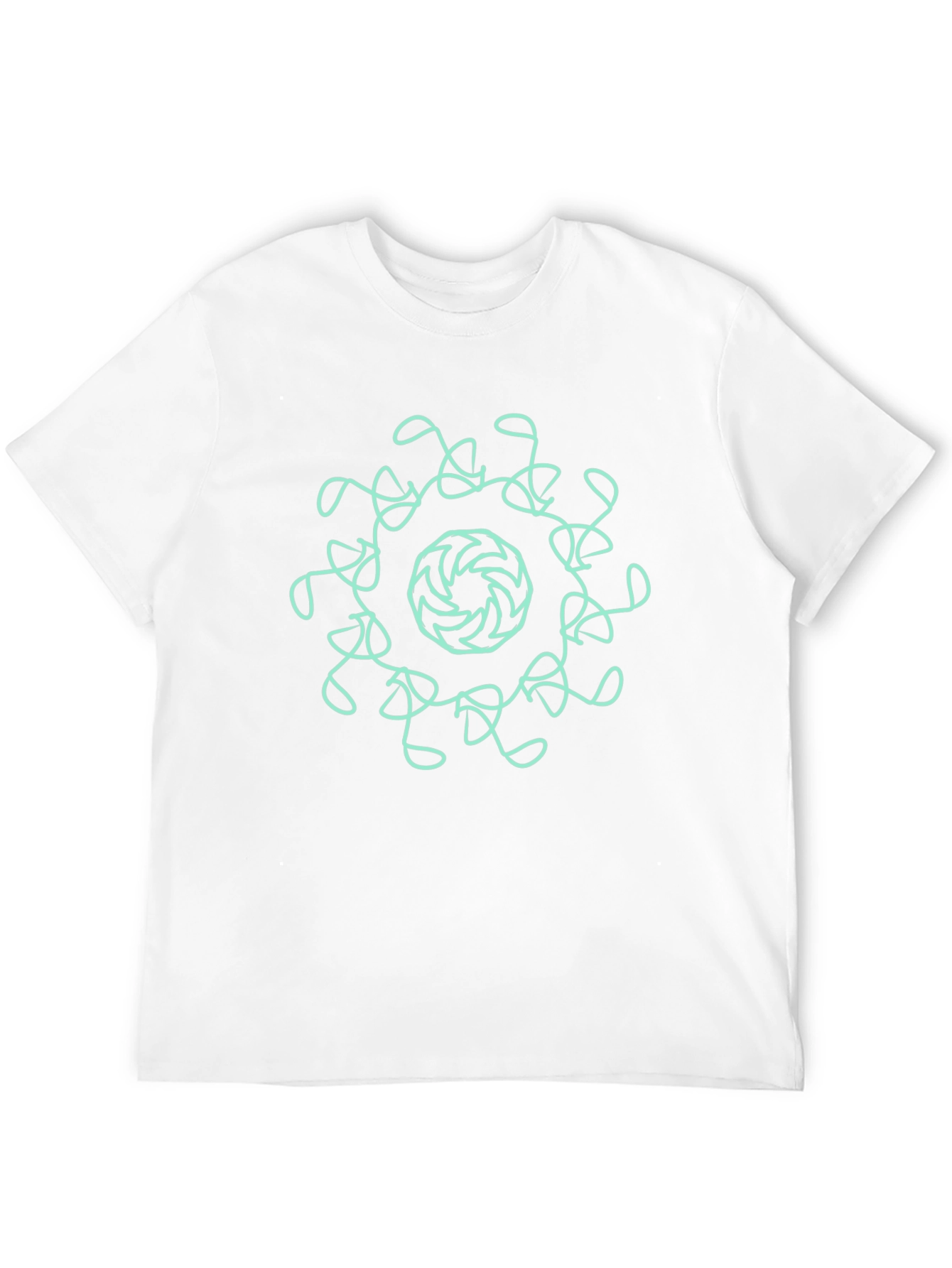 Abstract Mandala Graphic Black Tee