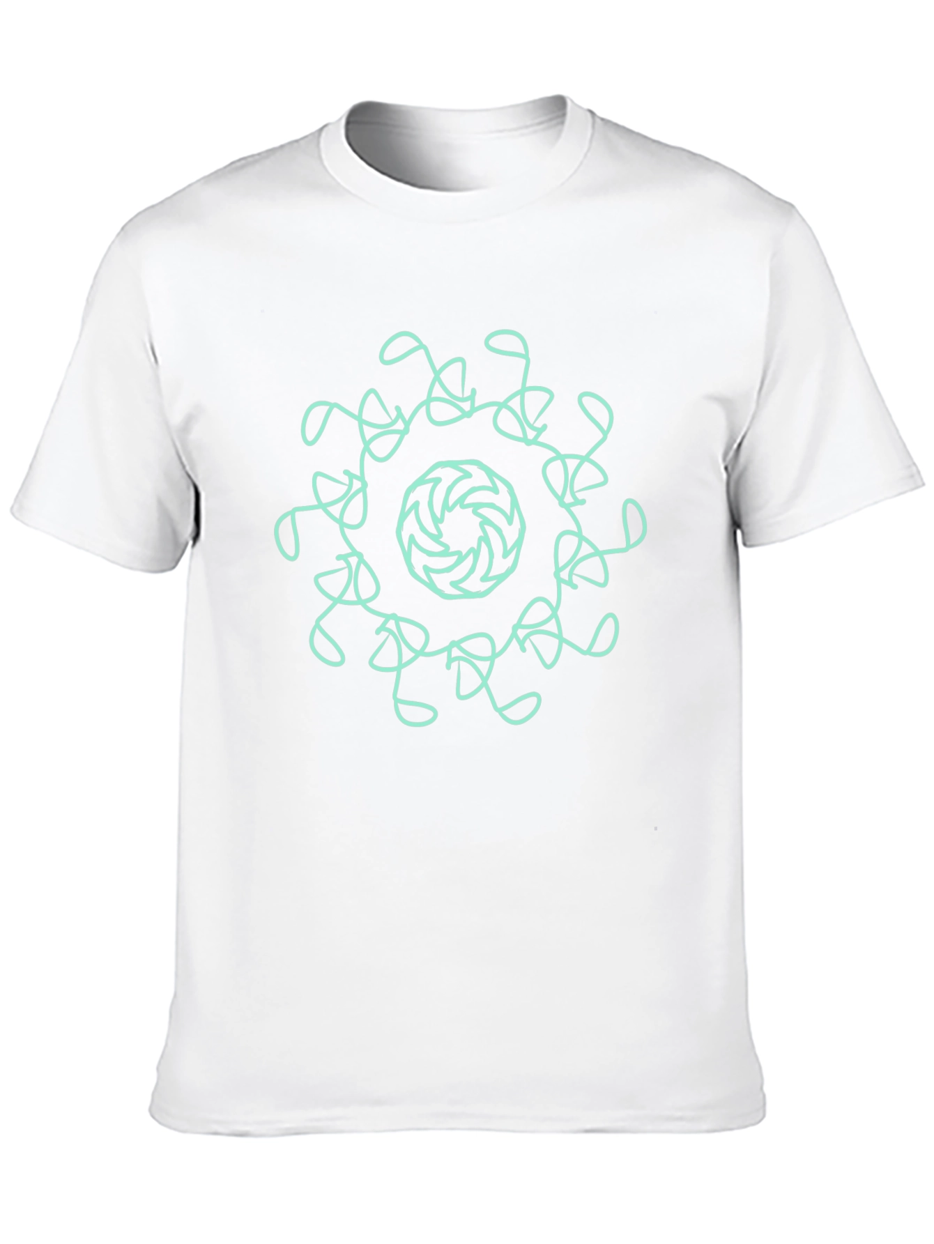 Abstract Mandala Graphic Black Tee