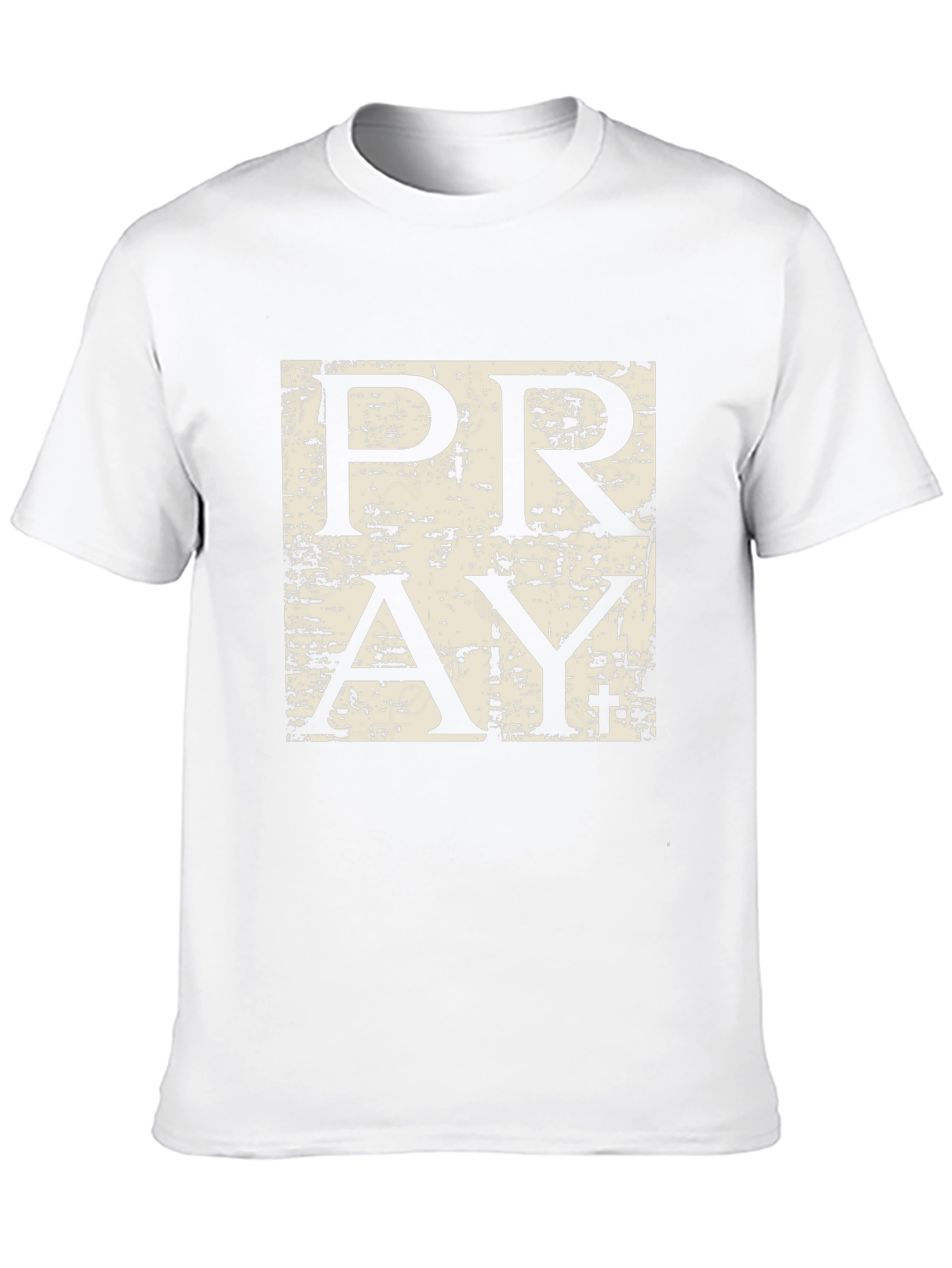 Pray Graphic Tee - Black Cotton Casual T-Shirt