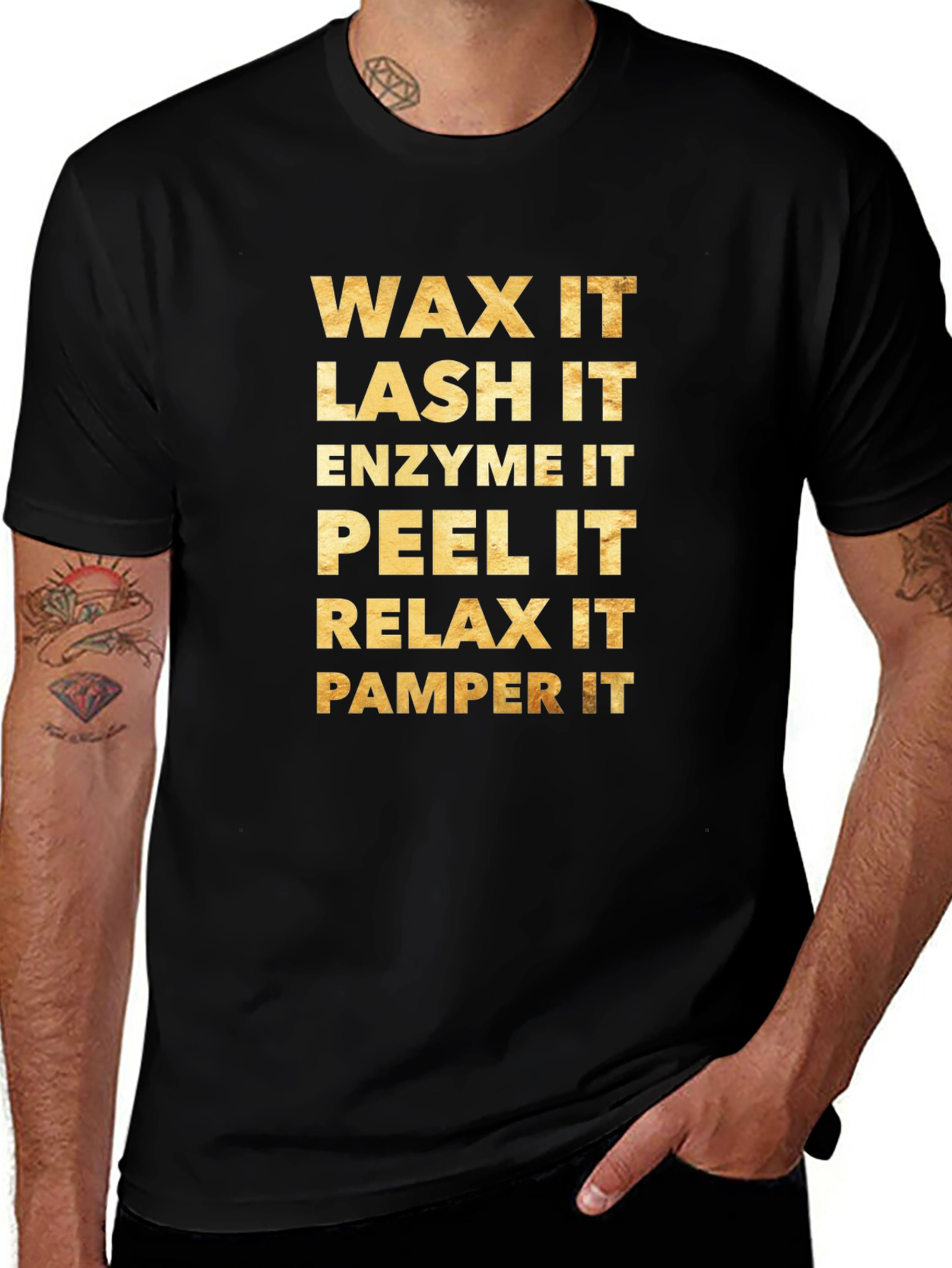 Wax Lash Enzyme Peel Relax Pamper T-Shirt