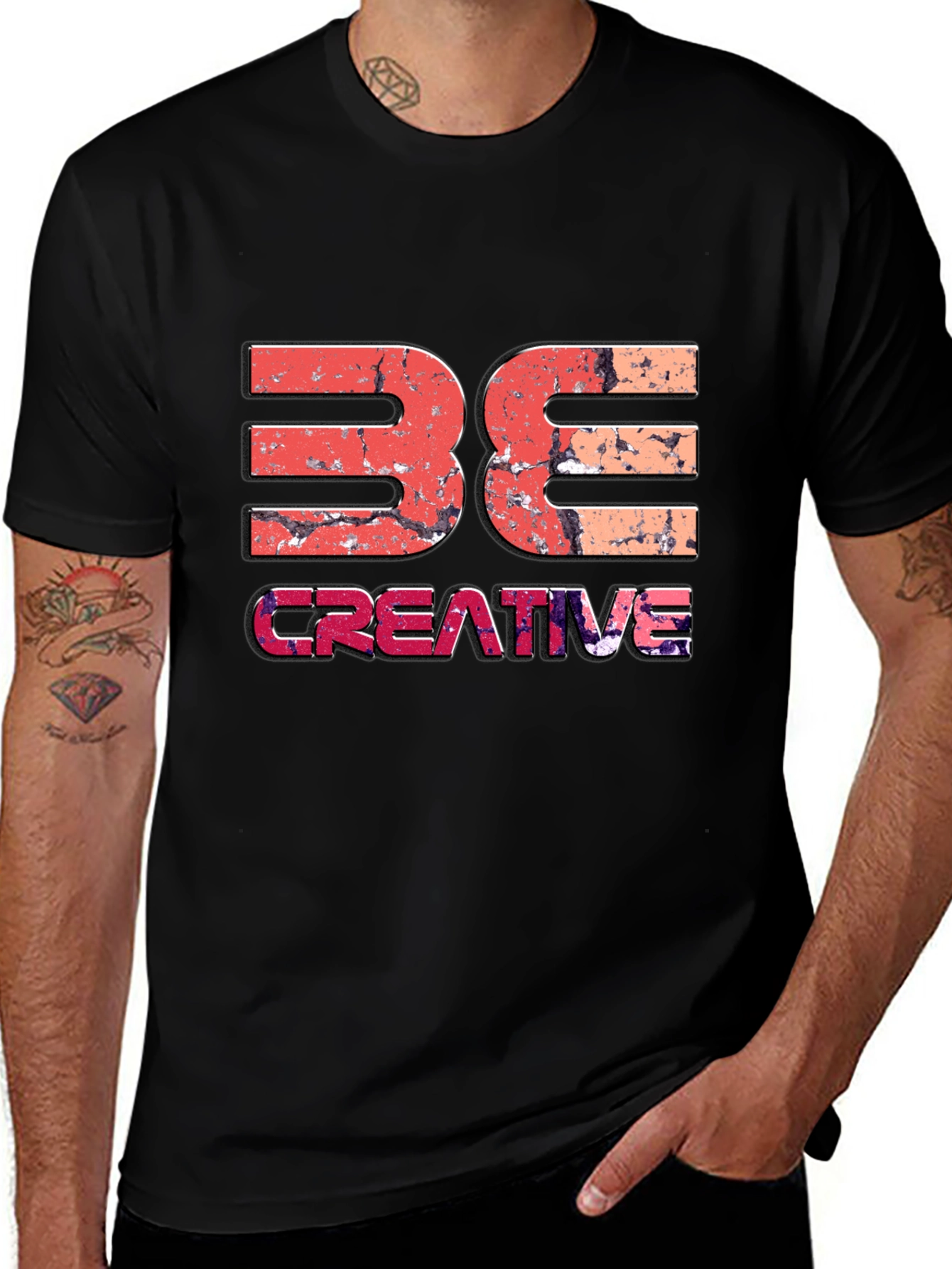 Be Creative Graphic Tee - Black Unisex T-Shirt
