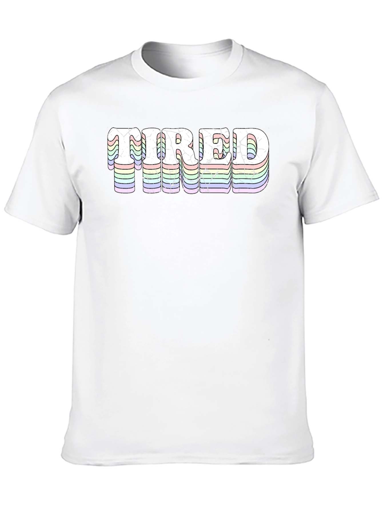 Tired T-Shirt - Retro Pastel Design