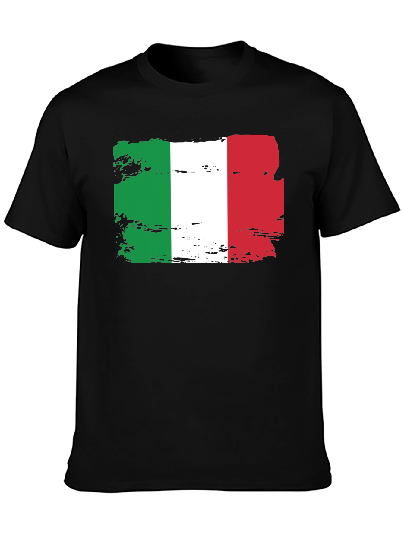 Italian Flag Graphic Tee - Black