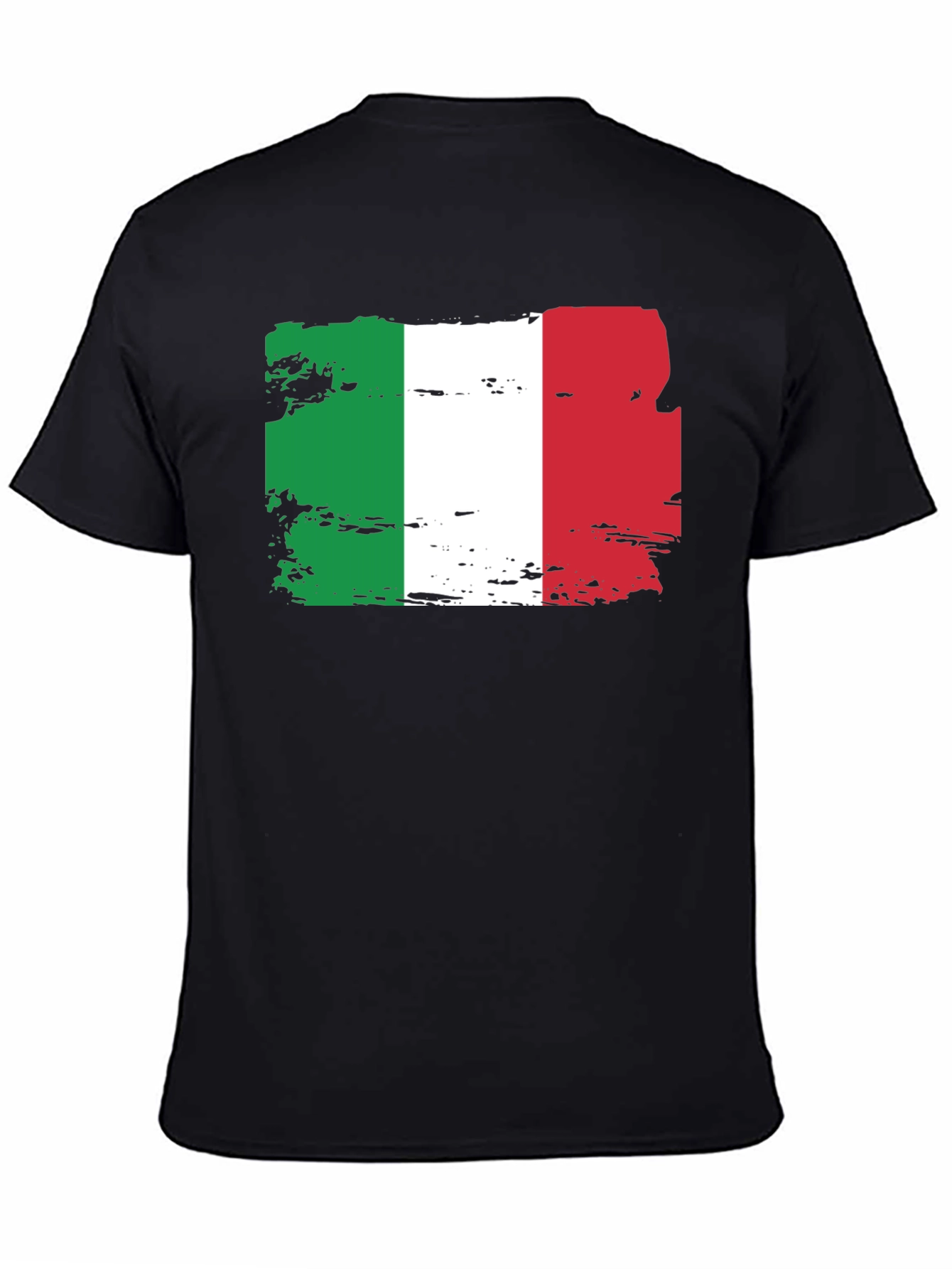 Italian Flag Graphic Tee - Black