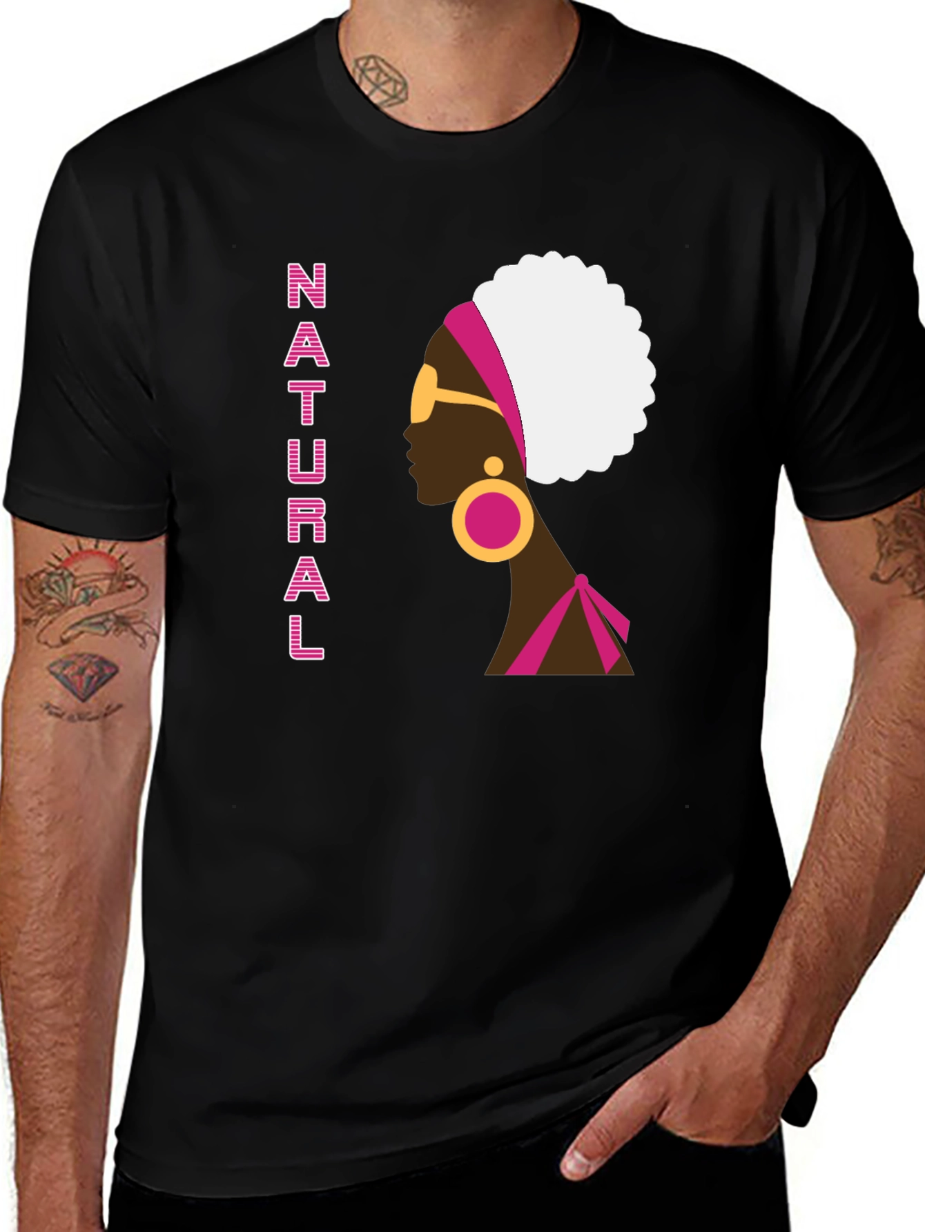 Natural Afro Black T-Shirt for Women