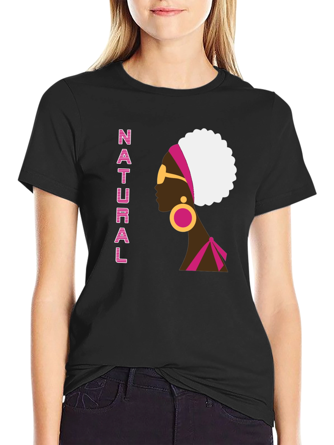 Natural Afro Black T-Shirt for Women