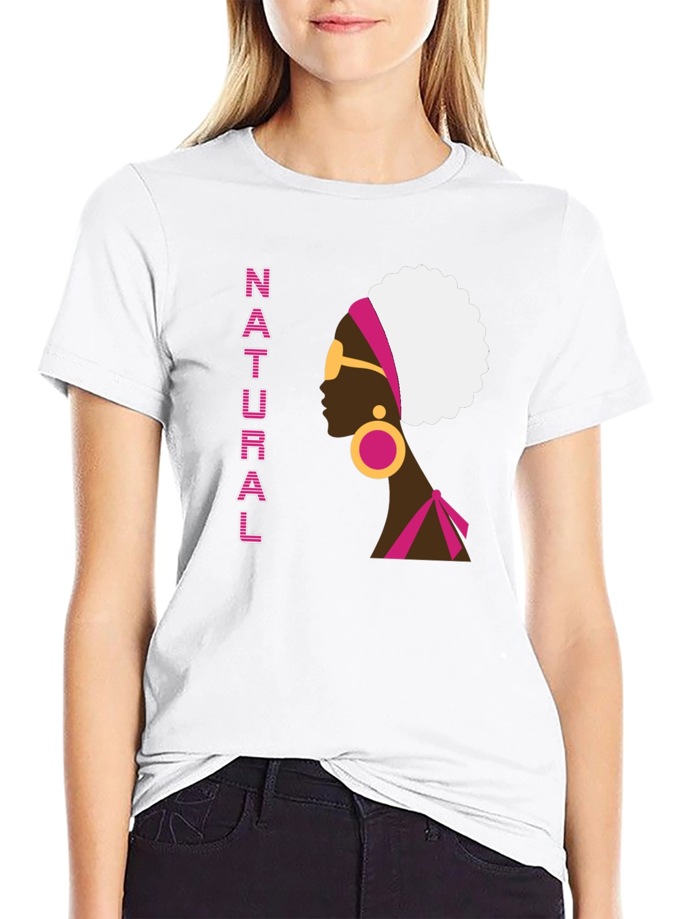 Natural Afro Black T-Shirt for Women