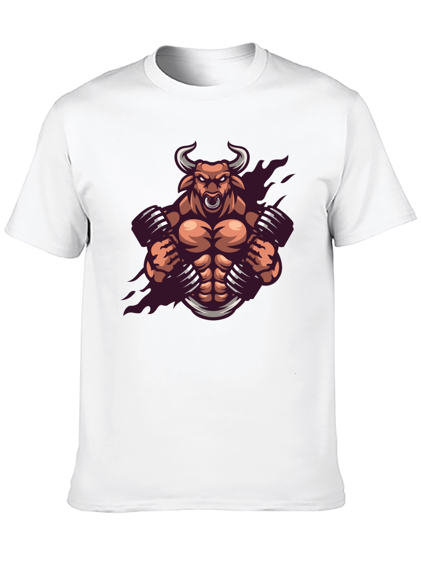 Muscle Bull Graphic Tee - Black Cotton T-Shirt