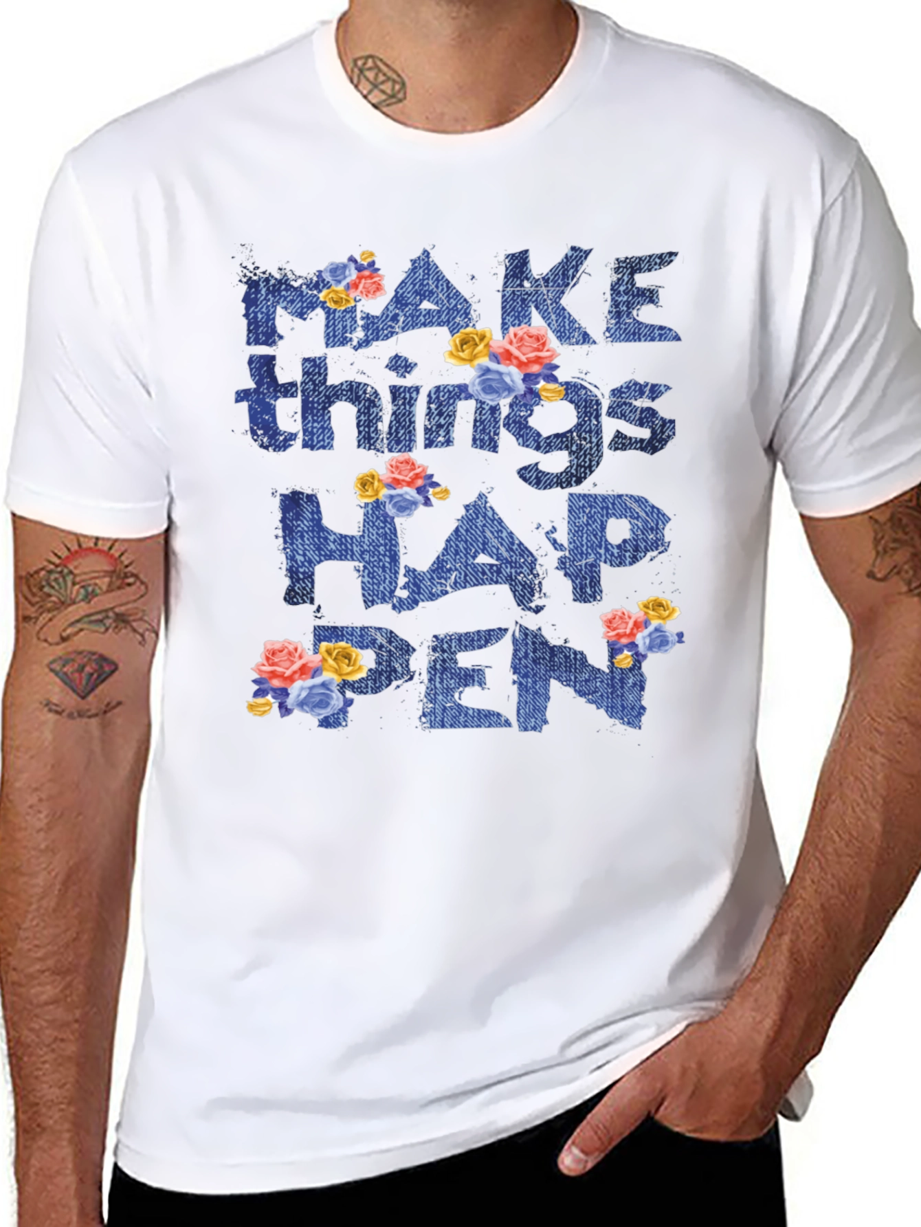 Floral Make Things Happen Graphic Tee