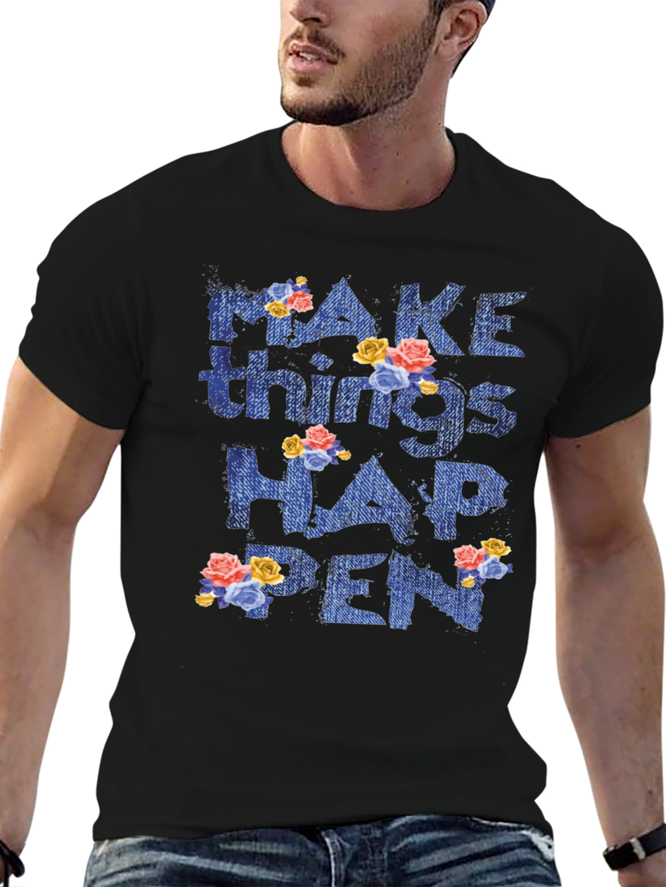 Floral Make Things Happen Graphic Tee