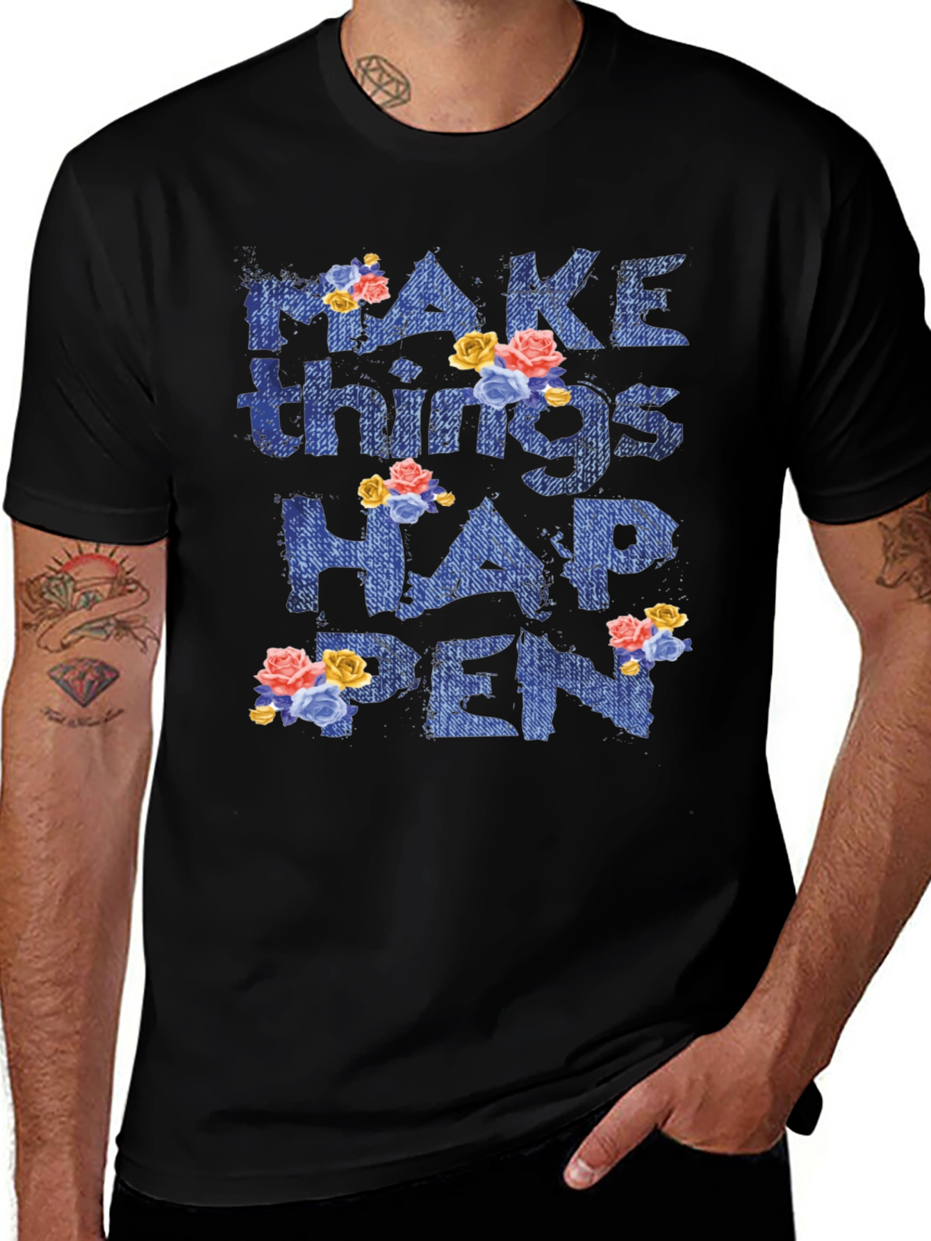 Floral Make Things Happen Graphic Tee