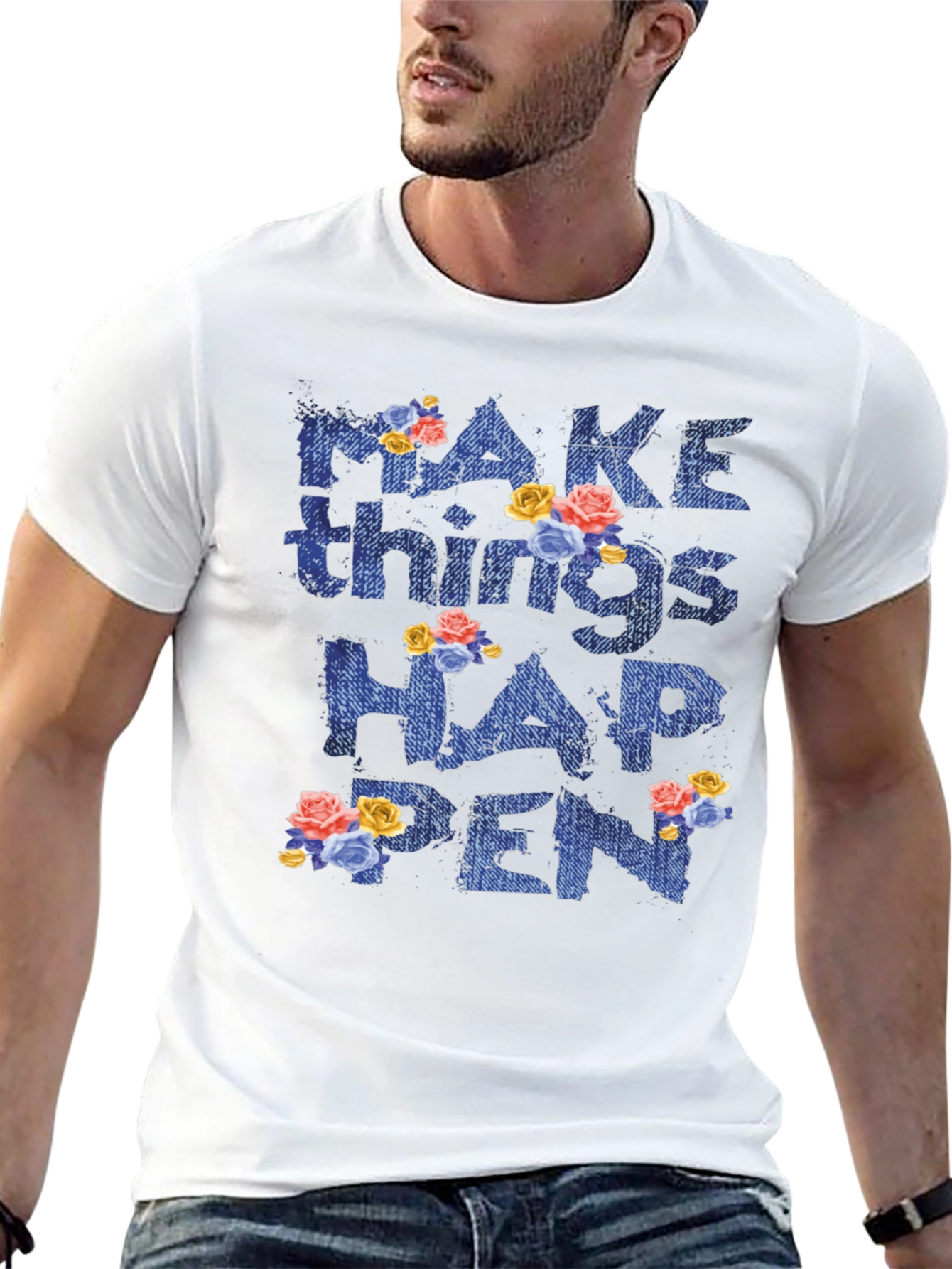 Floral Make Things Happen Graphic Tee