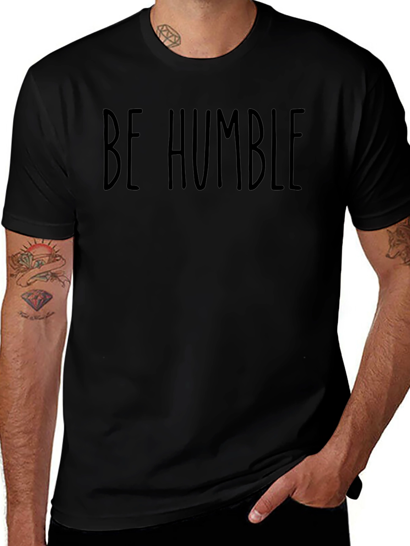 Be Humble Black Graphic T-Shirt
