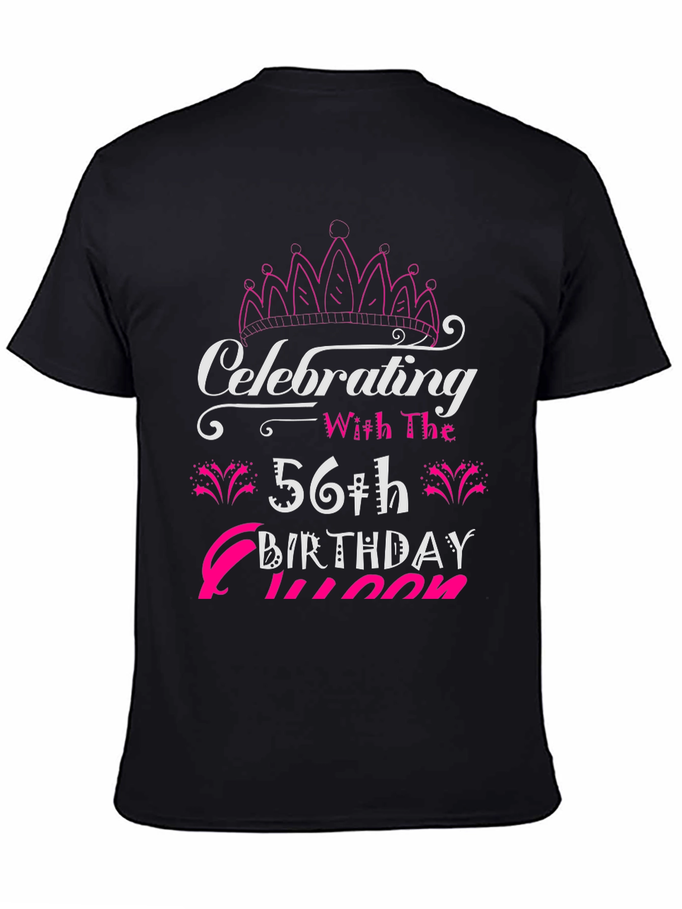 56th Birthday Queen Black T-Shirt