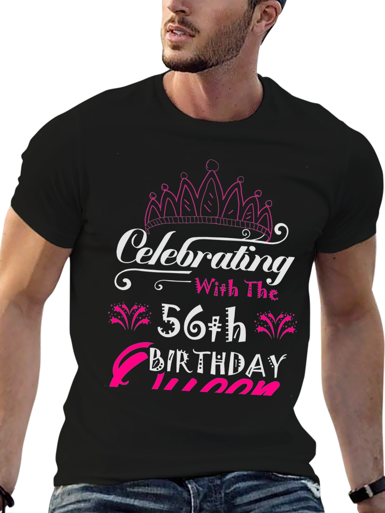 56th Birthday Queen Black T-Shirt