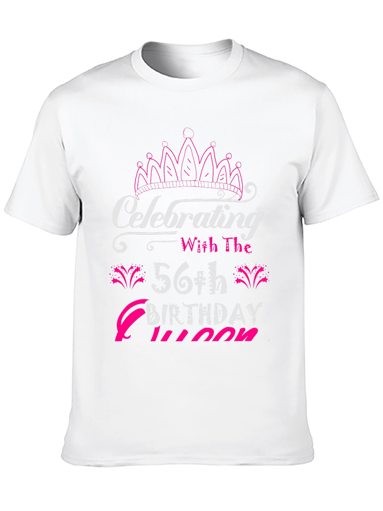 56th Birthday Queen Black T-Shirt