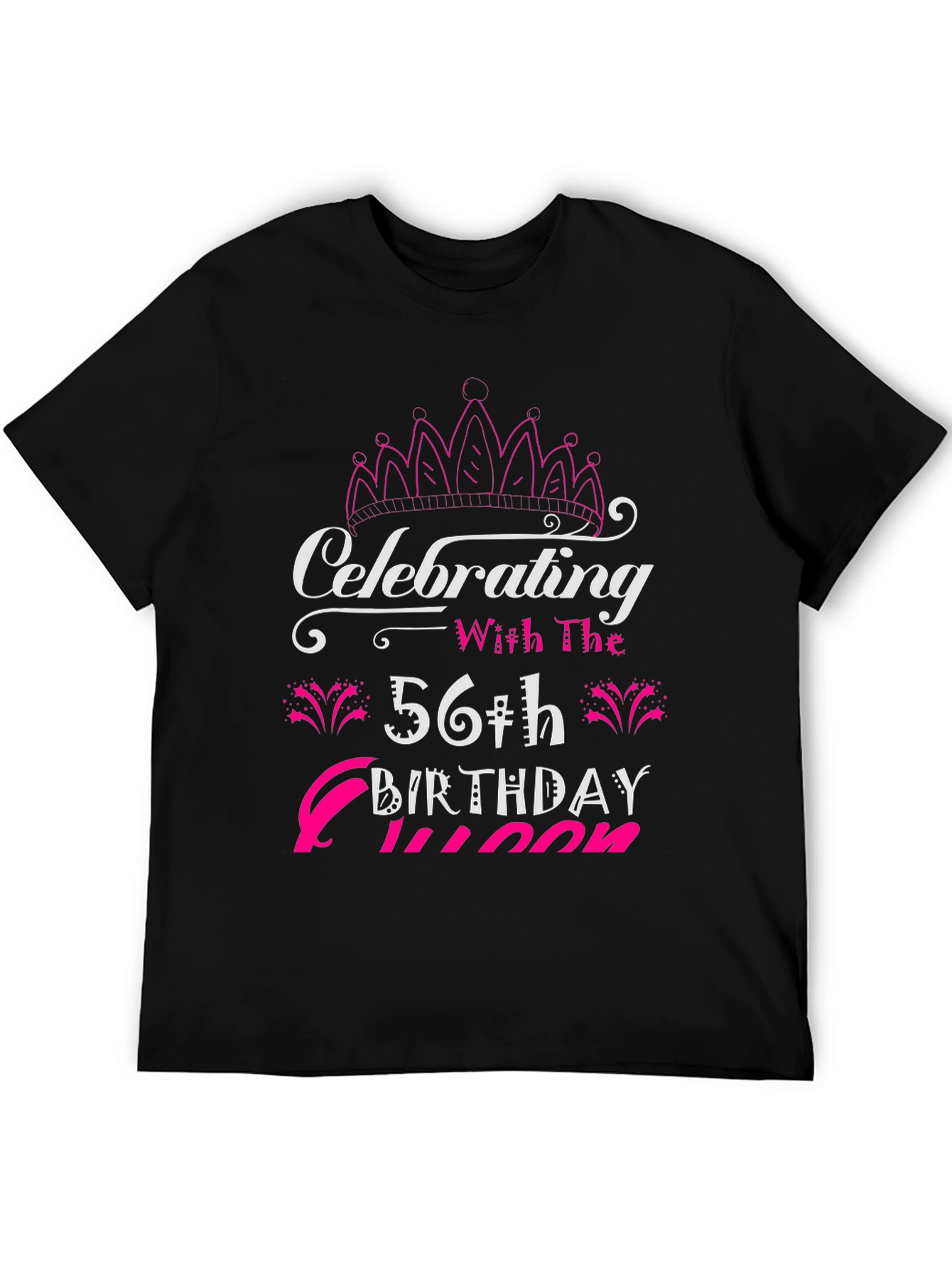 56th Birthday Queen Black T-Shirt