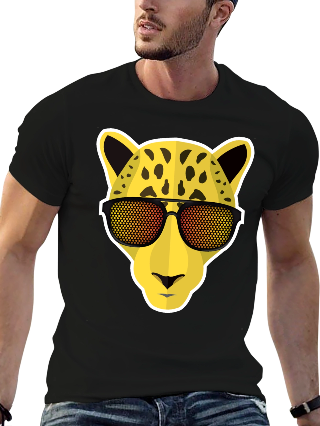 Cool Cheetah Tee: Fun Animal Graphic T-Shirt