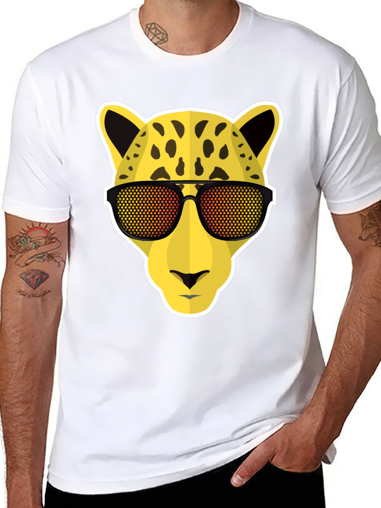 Cool Cheetah Tee: Fun Animal Graphic T-Shirt