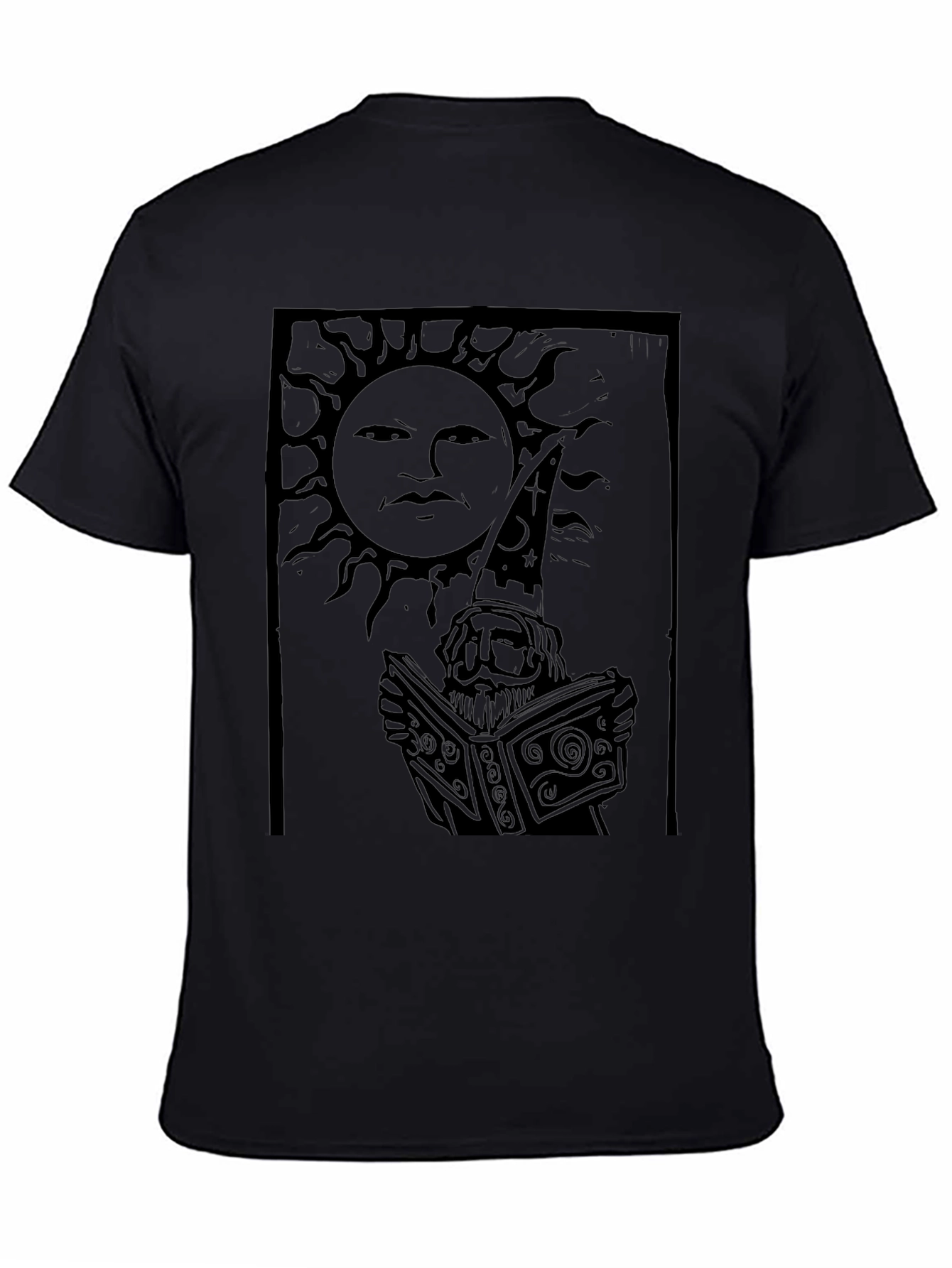 Mystic Sun Reader Graphic Tee - Black