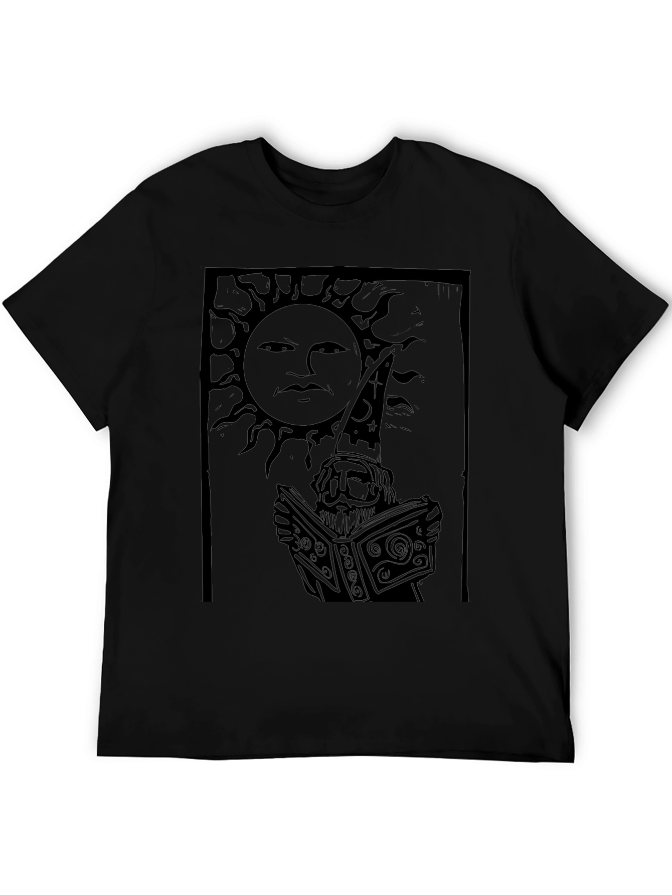 Mystic Sun Reader Graphic Tee - Black