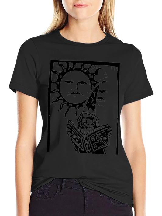 Mystic Sun Reader Graphic Tee - Black