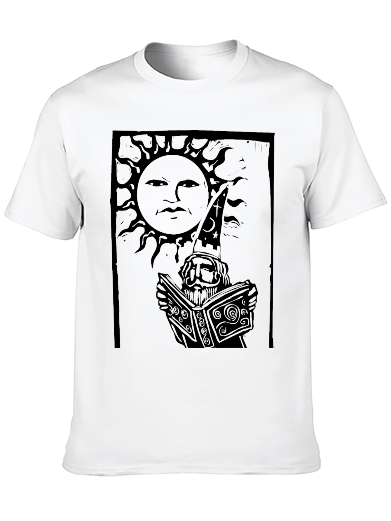Mystic Sun Reader Graphic Tee - Black