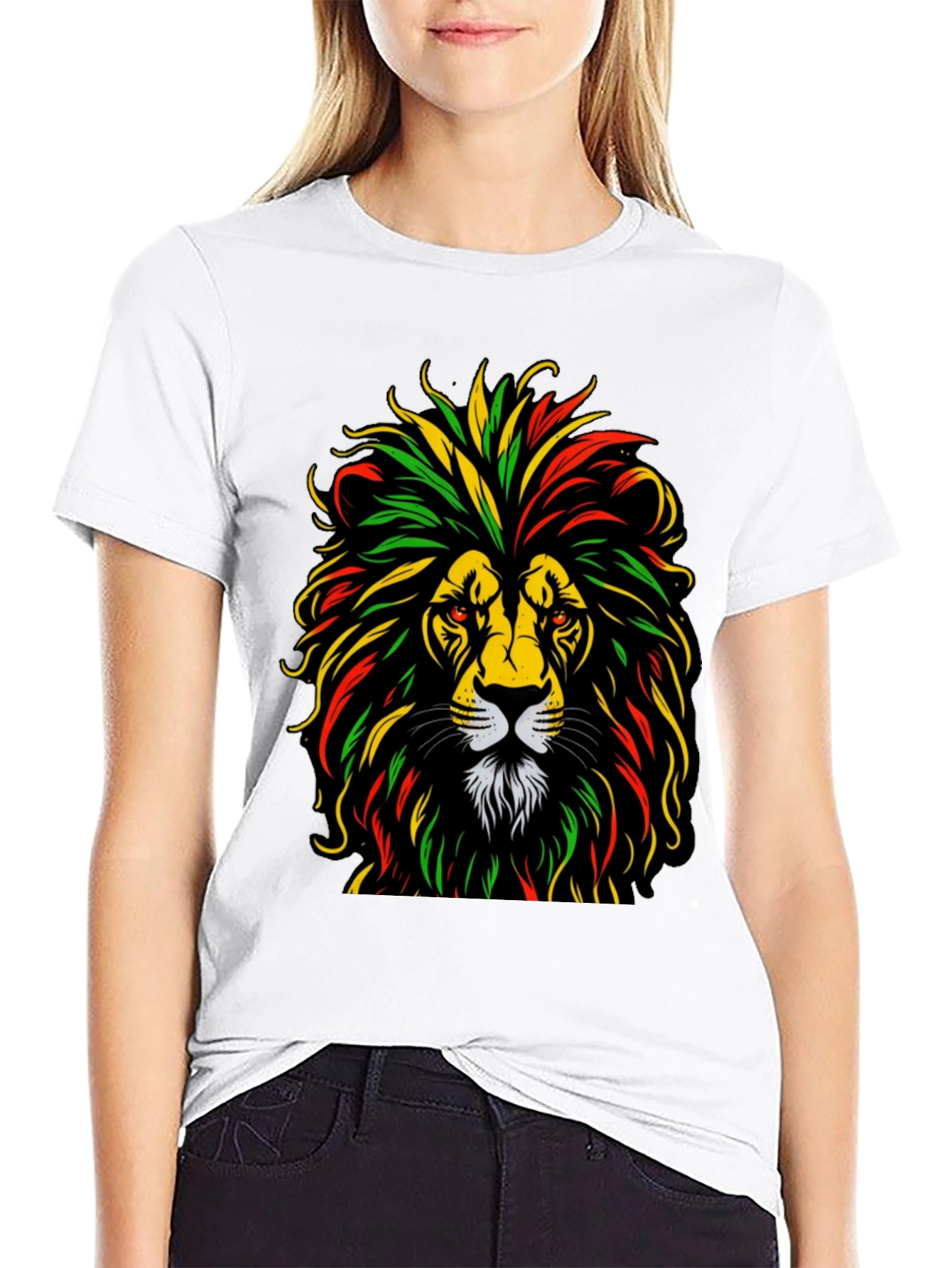 Rasta Lion Graphic Tee - Reggae Vibes