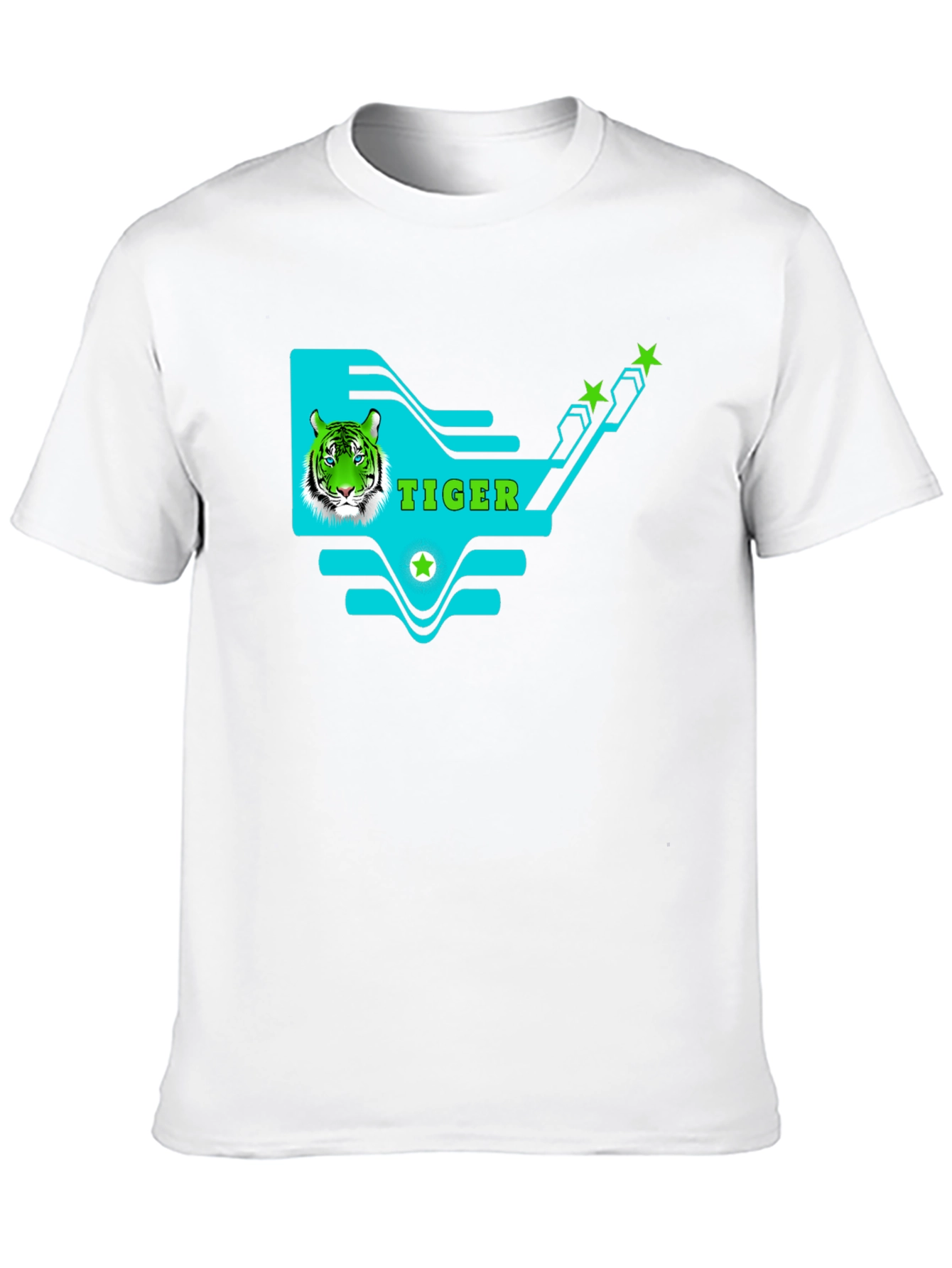 Tiger Graphic Print T-Shirt - Black