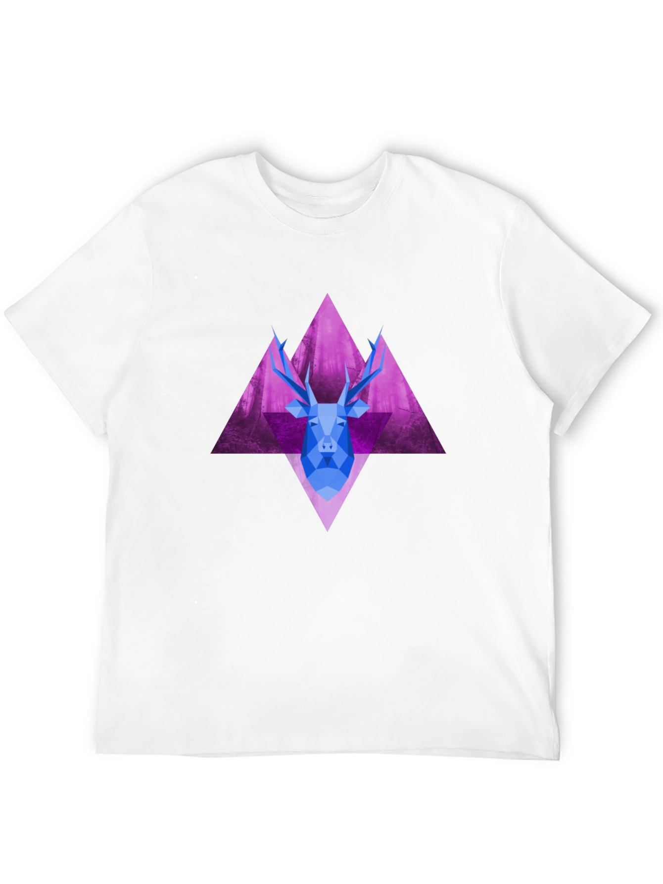 Geometric Deer Graphic Tee - Unique Style