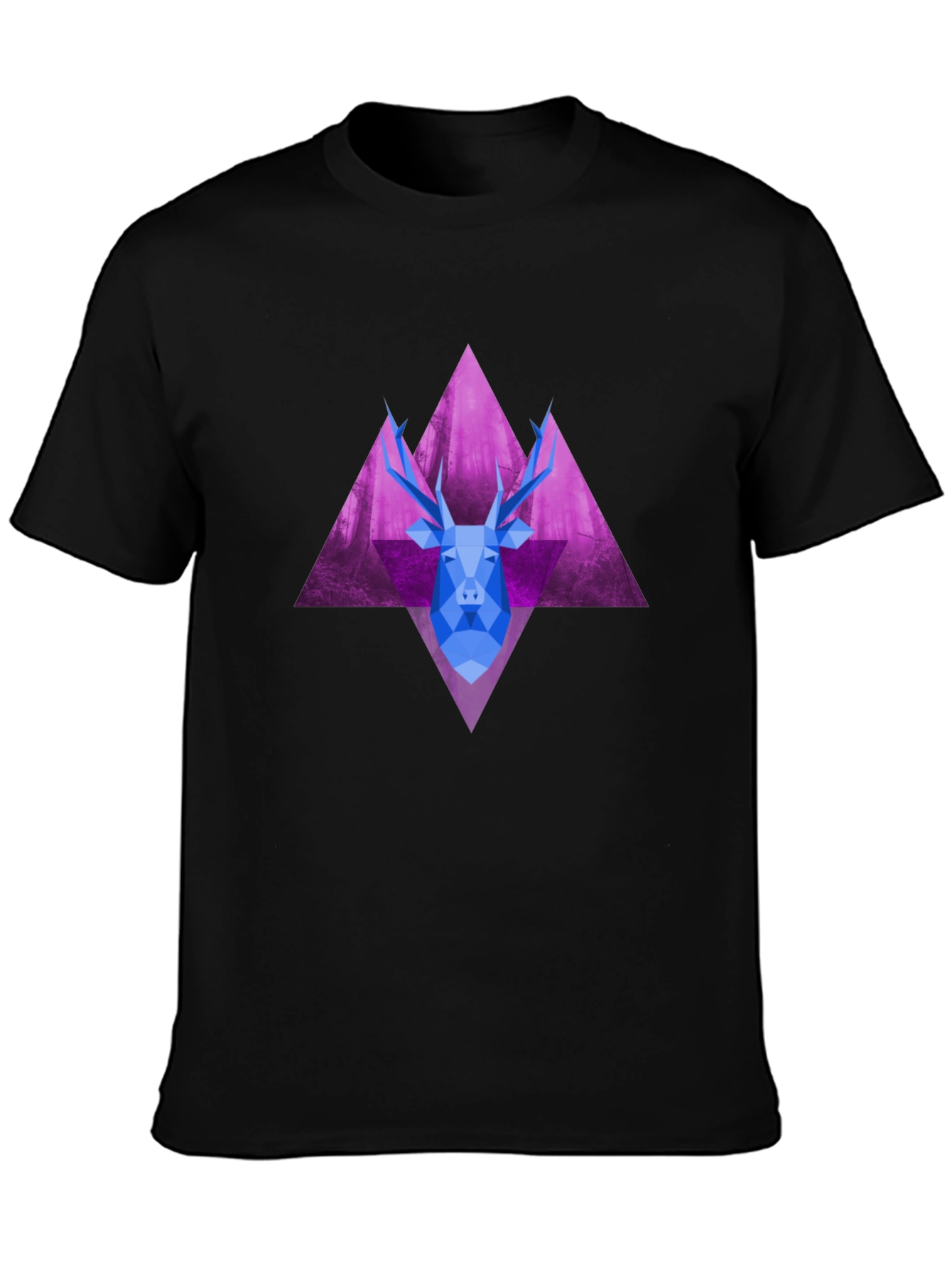Geometric Deer Graphic Tee - Unique Style