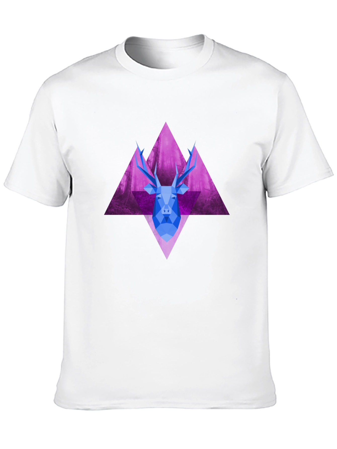 Geometric Deer Graphic Tee - Unique Style