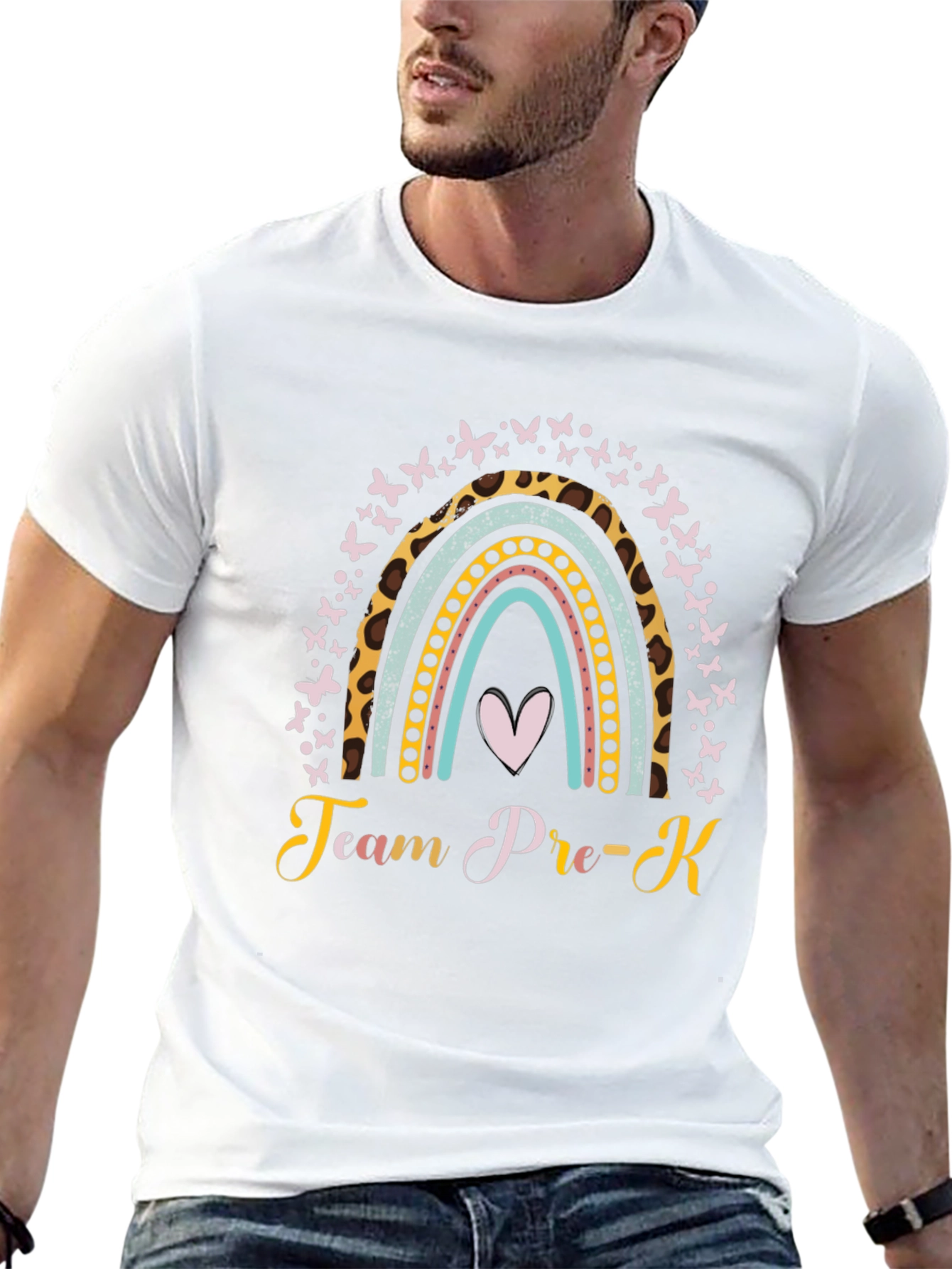 Team Pre-K Rainbow Butterfly T-Shirt