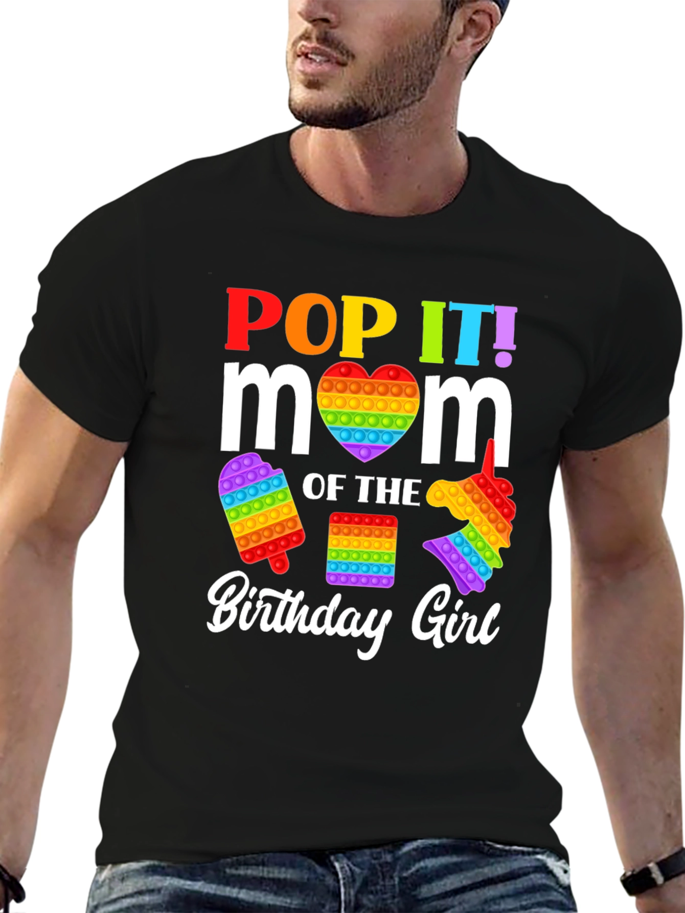 Pop It Mom Birthday Girl T-Shirt