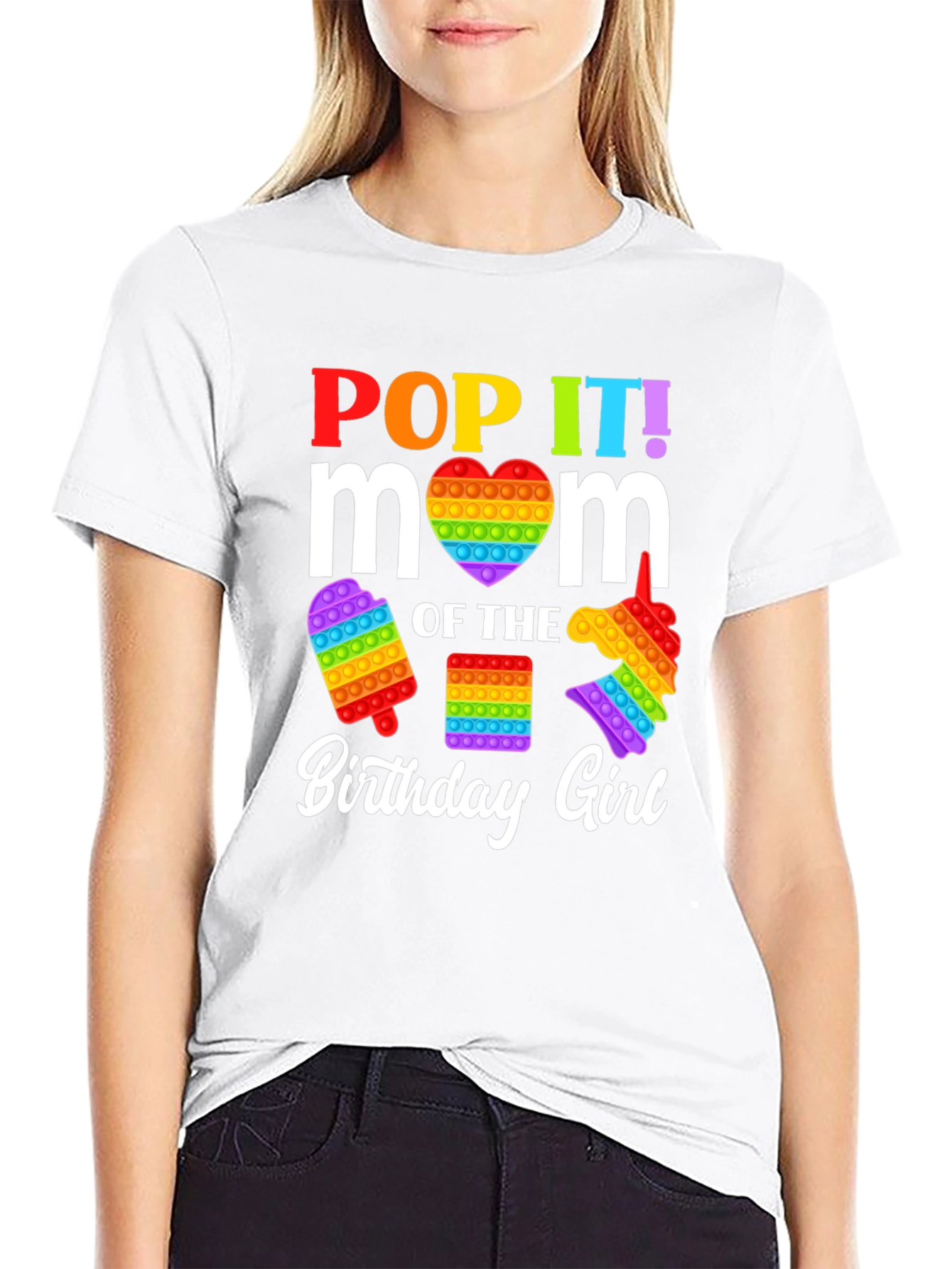 Pop It Mom Birthday Girl T-Shirt