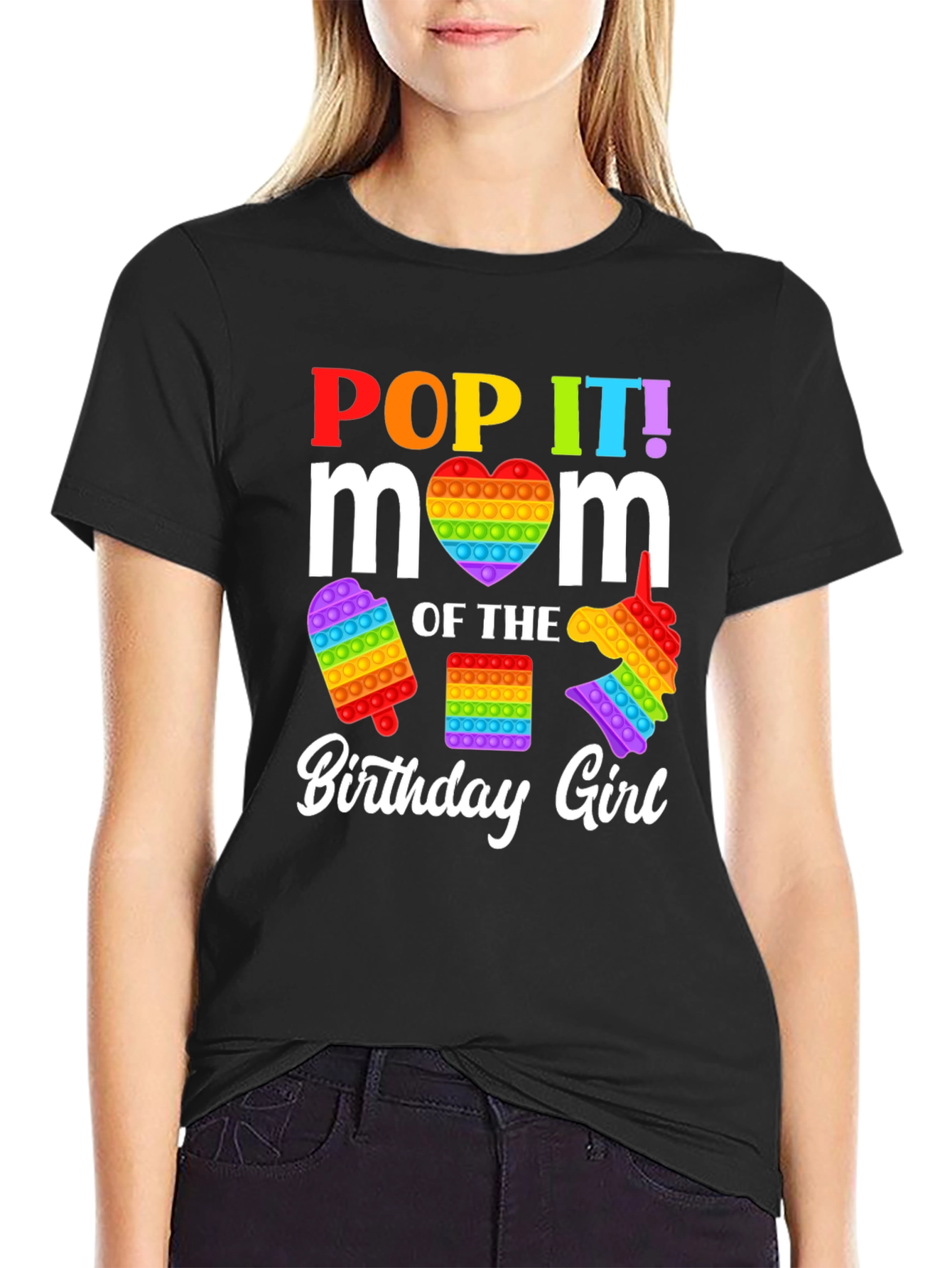 Pop It Mom Birthday Girl T-Shirt