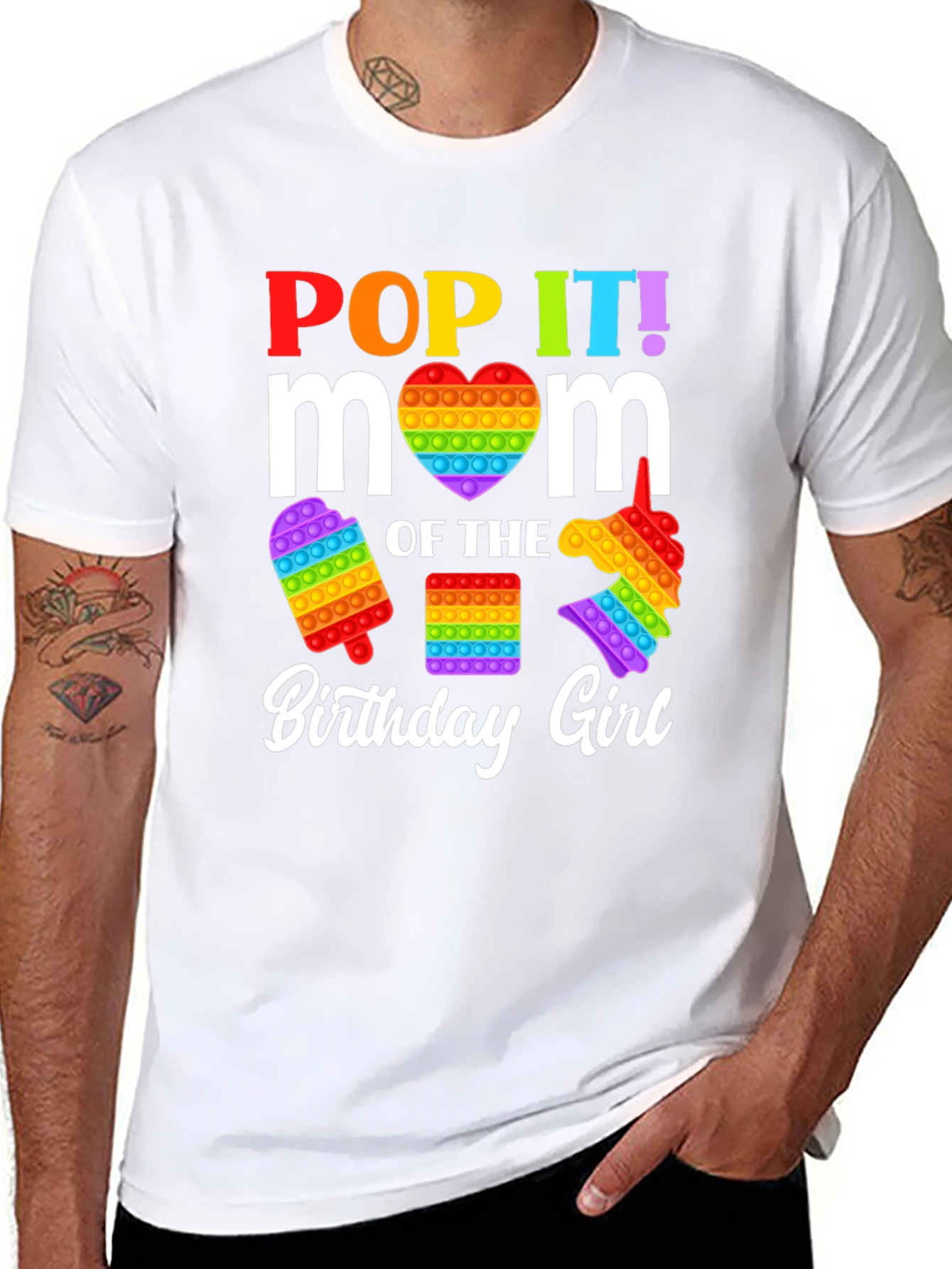 Pop It Mom Birthday Girl T-Shirt