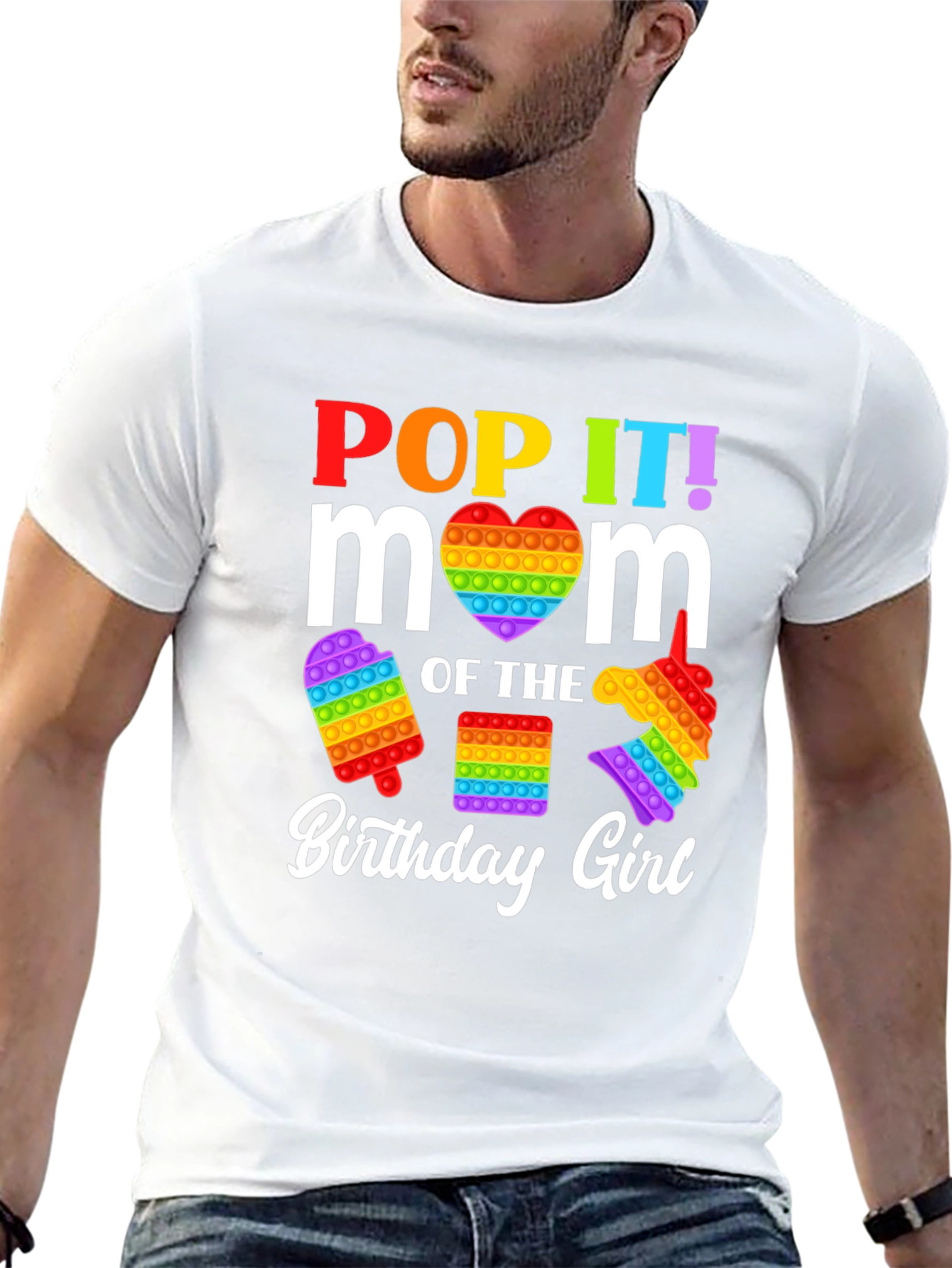 Pop It Mom Birthday Girl T-Shirt
