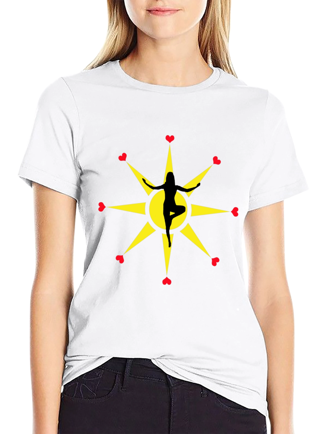 Yoga Love Star Graphic Tee - Black Unisex T-Shirt