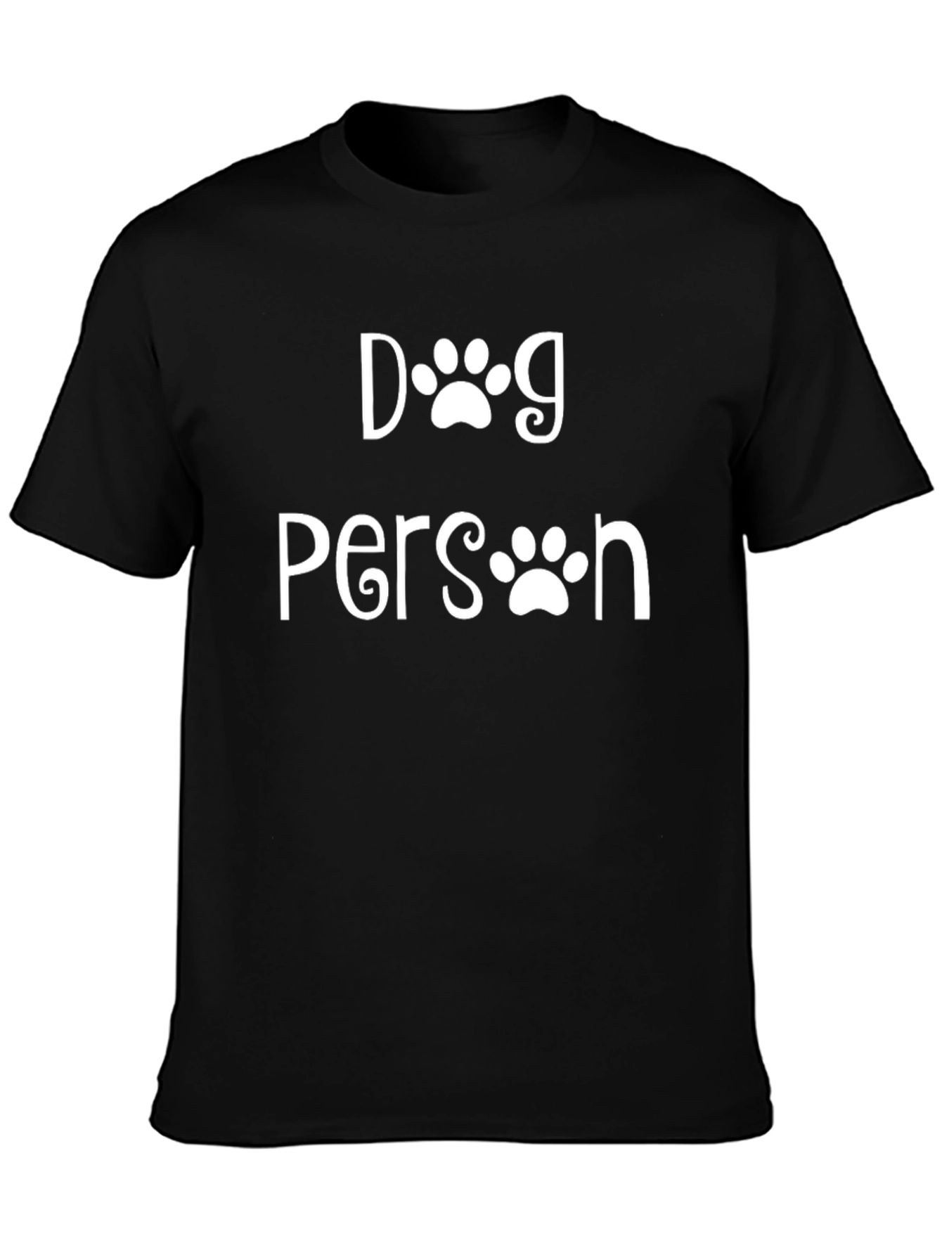 Dog Person Graphic T-Shirt - Black