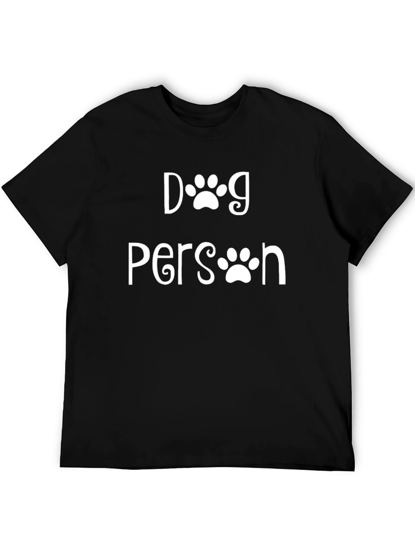 Dog Person Graphic T-Shirt - Black