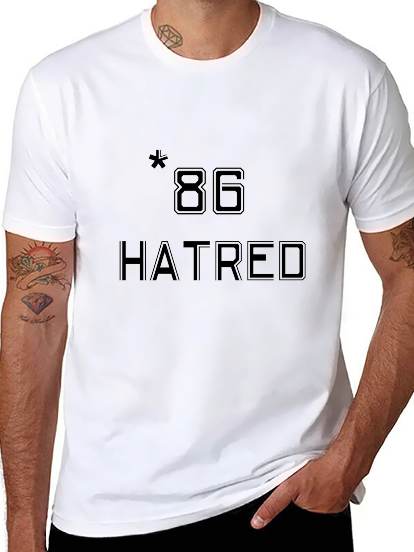 Hatred 86 Graphic T-Shirt - Edgy Black Tee