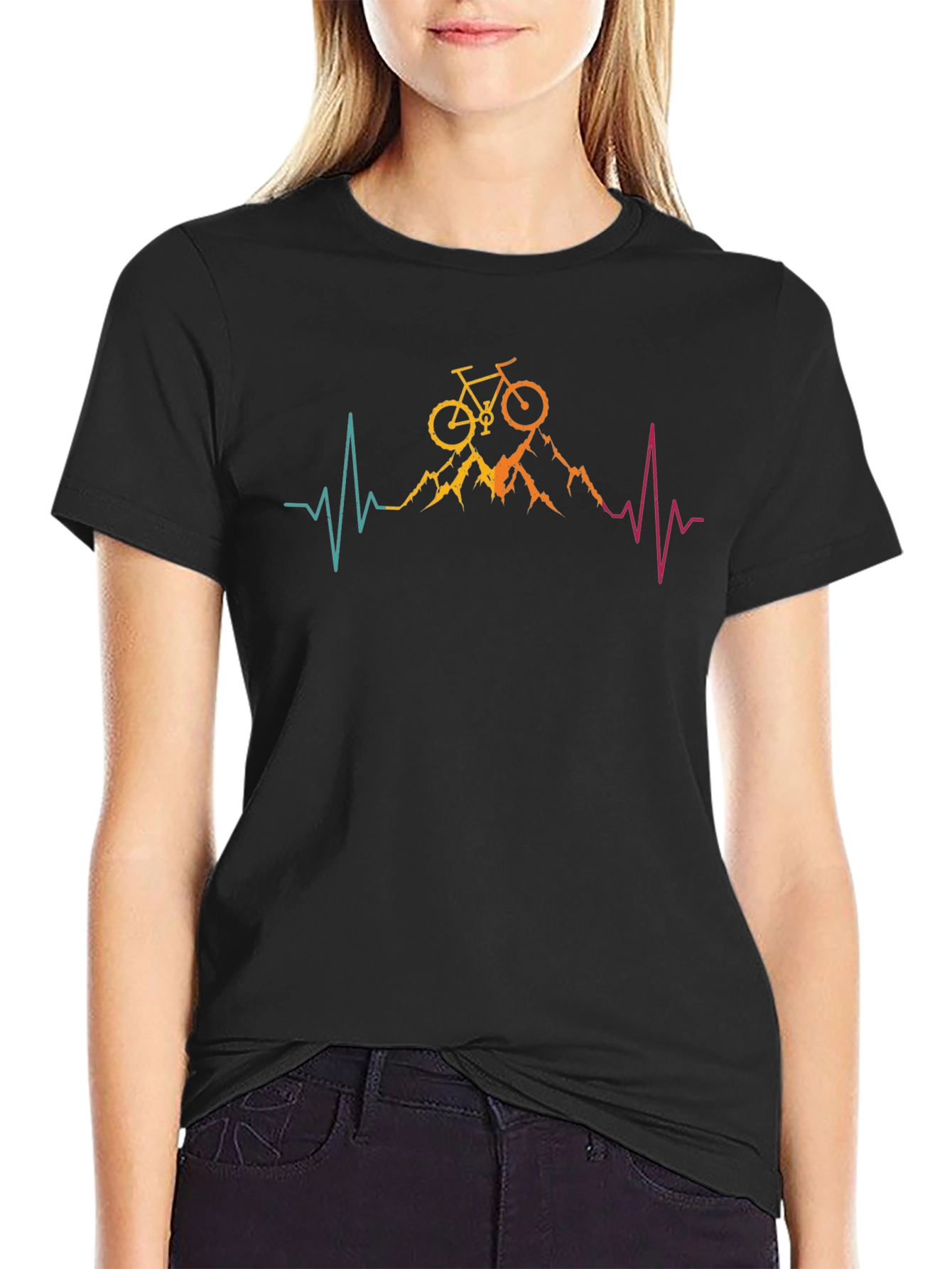 Mountain Bike Heartbeat Graphic Tee
