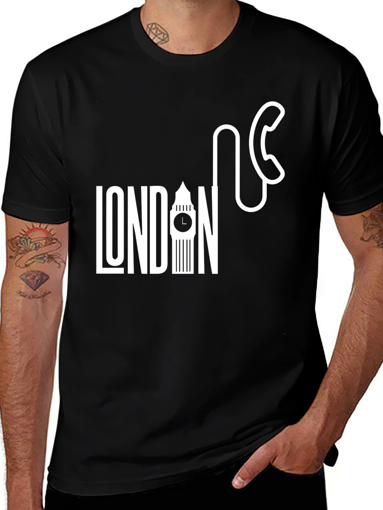London Calling Graphic Tee - Black